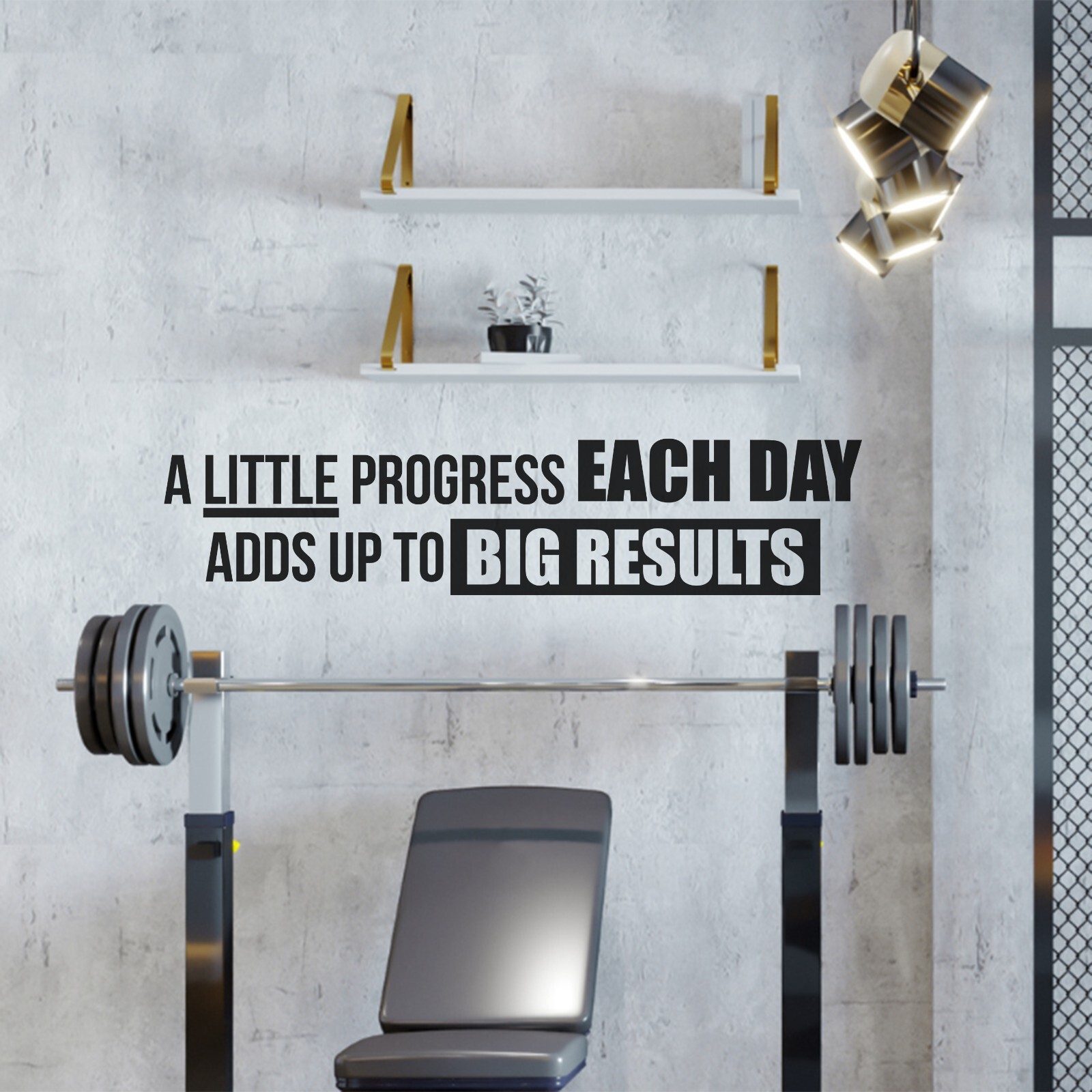A Little Progress Each Day Motivational Quotes Wall Decals Vinyl Sticker Decor