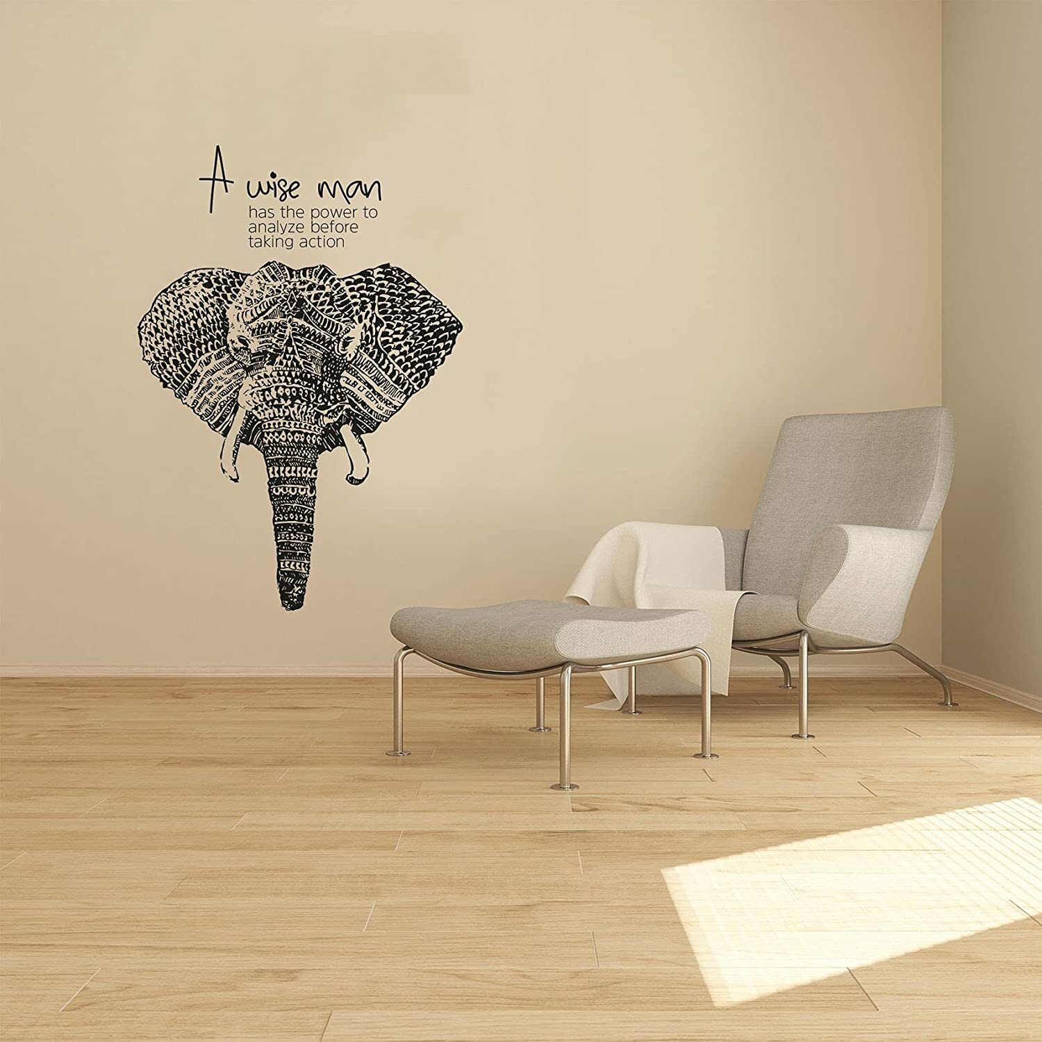 A Wise Man Animal Motivation Quote Vinyl Art Sticker For Home Room Wall Decal