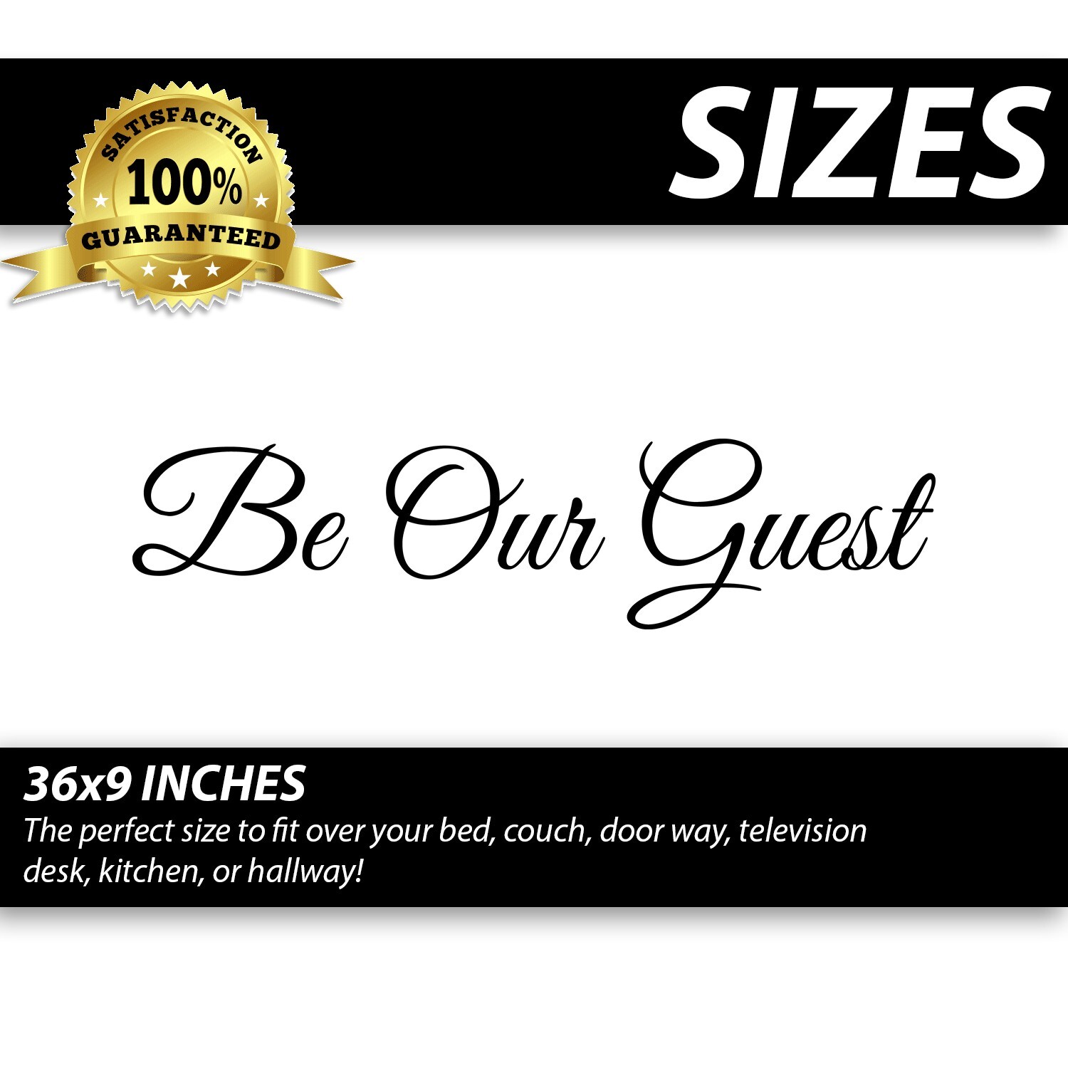 Be Our Guest Room Wall Decal Sticker Quote Over the Bedroom Decor Vinyl Welcome