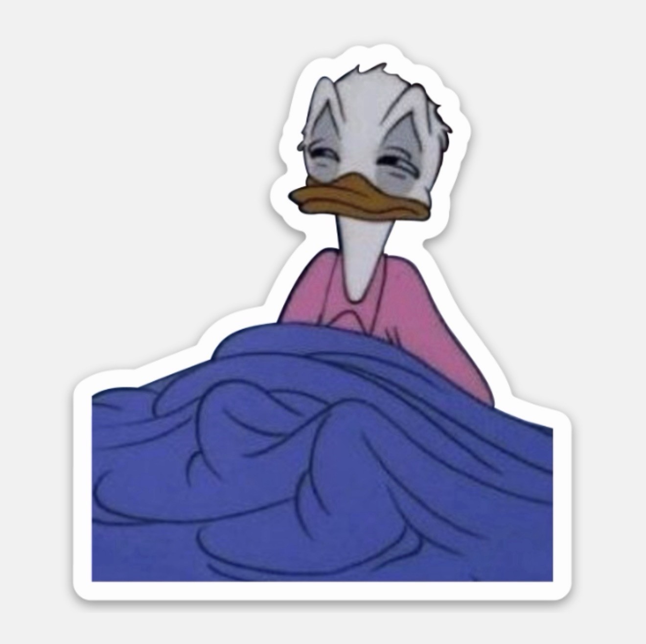 3” Sleepy Donald Sticker Disney Vinyl Decal Matte Finish Dishwasher Safe