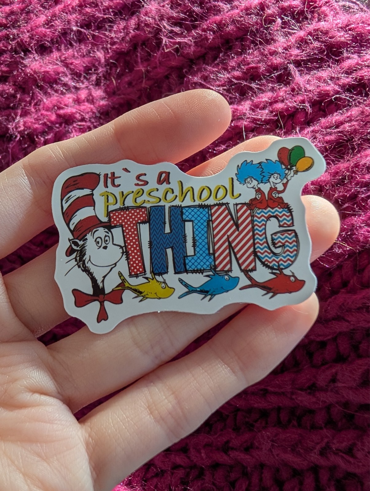 Dr. Seuss Sticker, Cat in hat