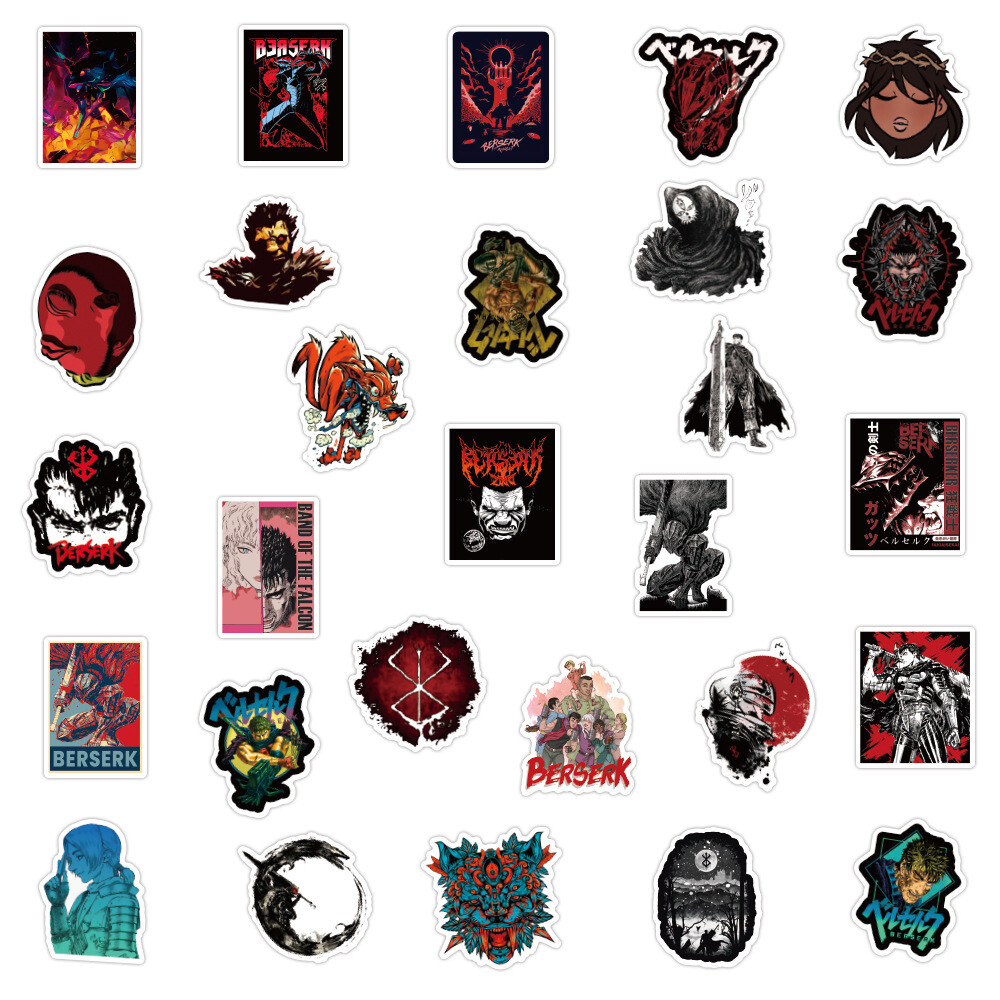 100Pcs Berserk Game Sticker for Kids Teens Girls Scrapbooking Water Bottles