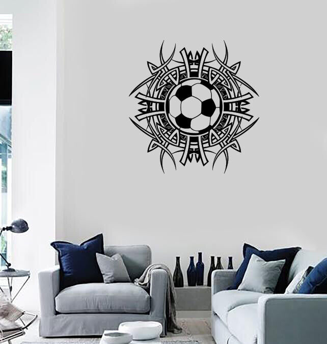 Wall Vinyl Decal Soccer Ball Sign Football Sign Logo Sticker (n1090)