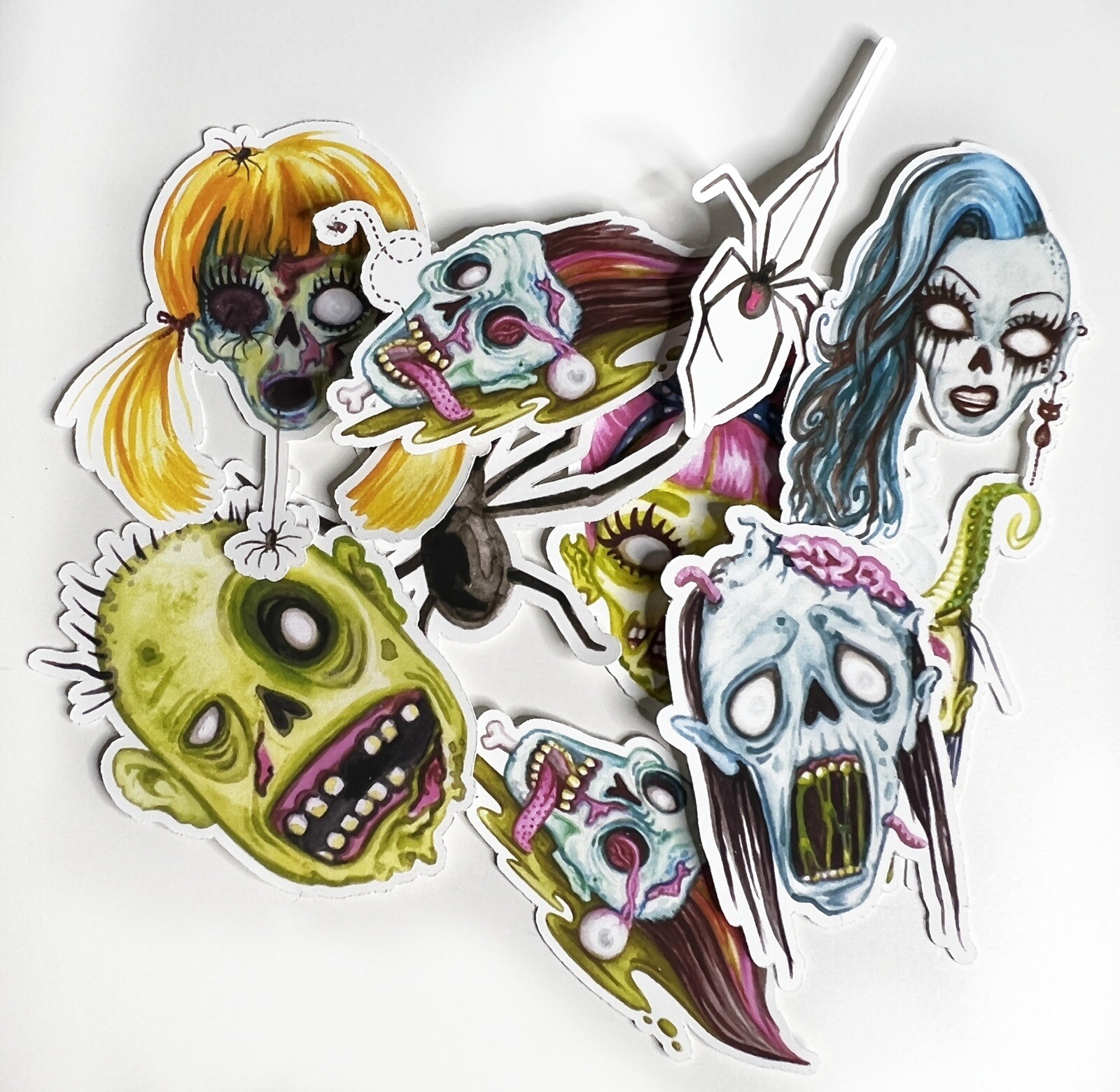 Zombie Stickers 3” Wide – Pack Of 10