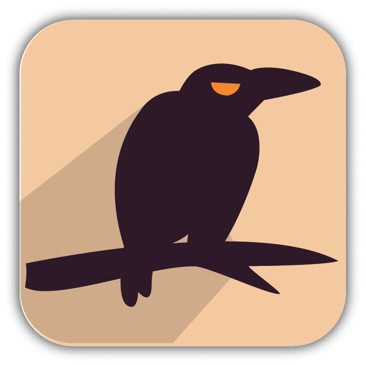 Crow Halloween Retro Cartoon Car Bumper Sticker Decal