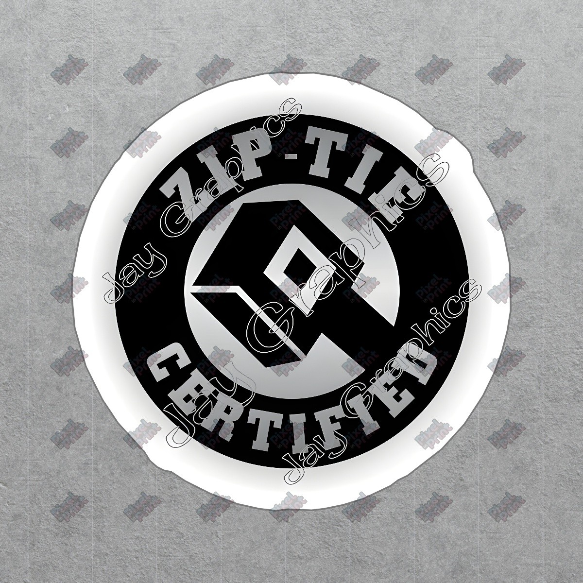 ZIP TIE CERTIFIED Vinyl Sticker Decal Cool Automotive & DIY #242575