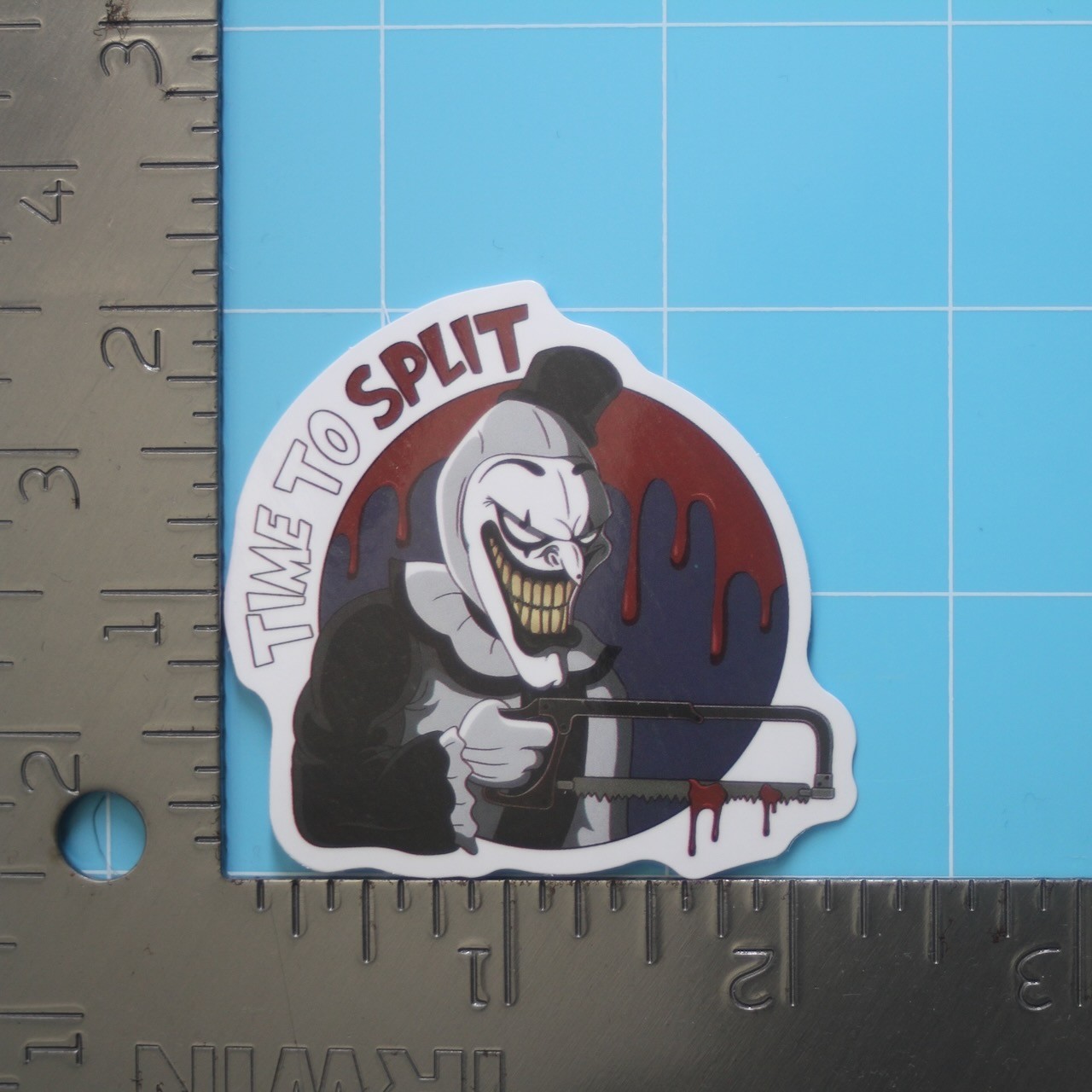 Terrifier Sticker (ART THE CLOWN) Bloody Horror Movie, Gloss PVC Decal