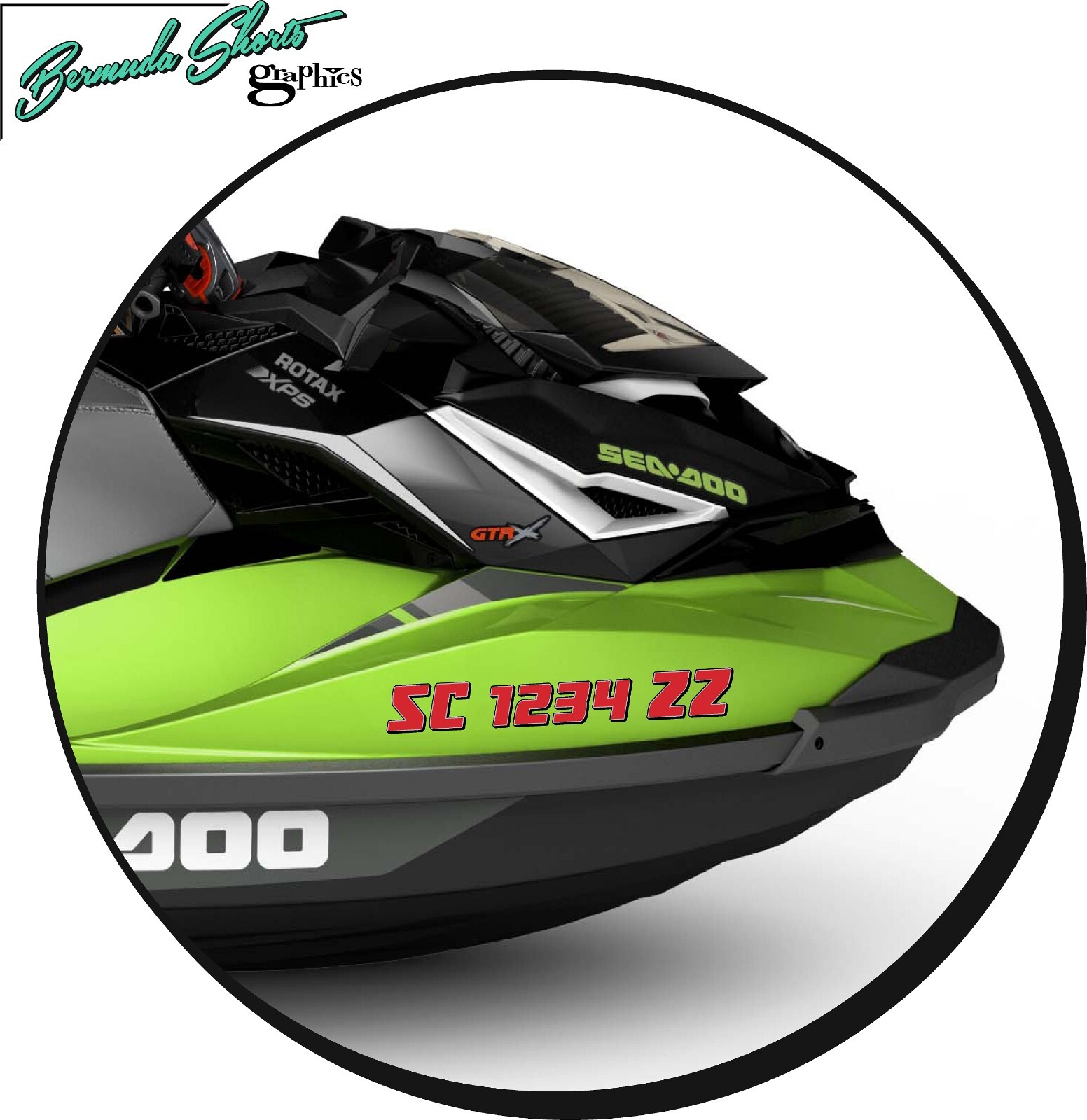 Boat Registration Numbers & Letters 2 Pack 3" x 15" Boat & Jetski Stickers 2CL