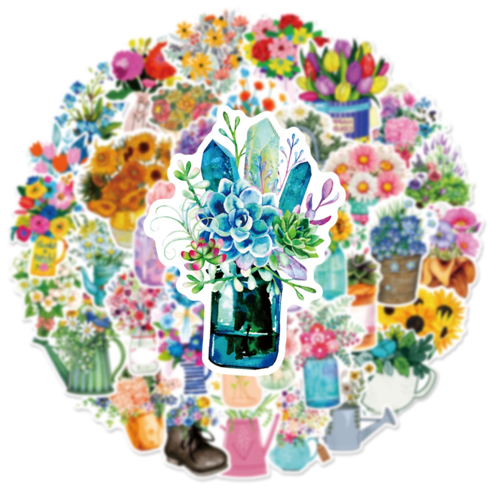 150pcs Flowers Stickers, Plants leaf flower Cactus Houseplant Stickers,#103205