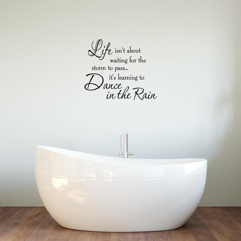 Life Isnt About Waiting for The Storm to Pass Its 16 Inch x 22 Inch, Black