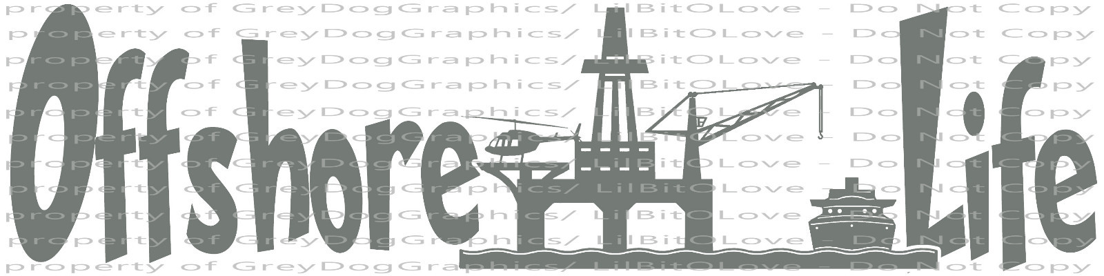 Offshore Life Oil Rig Roughneck Vinyl Decal Oil Platform Rig Industry Sticker