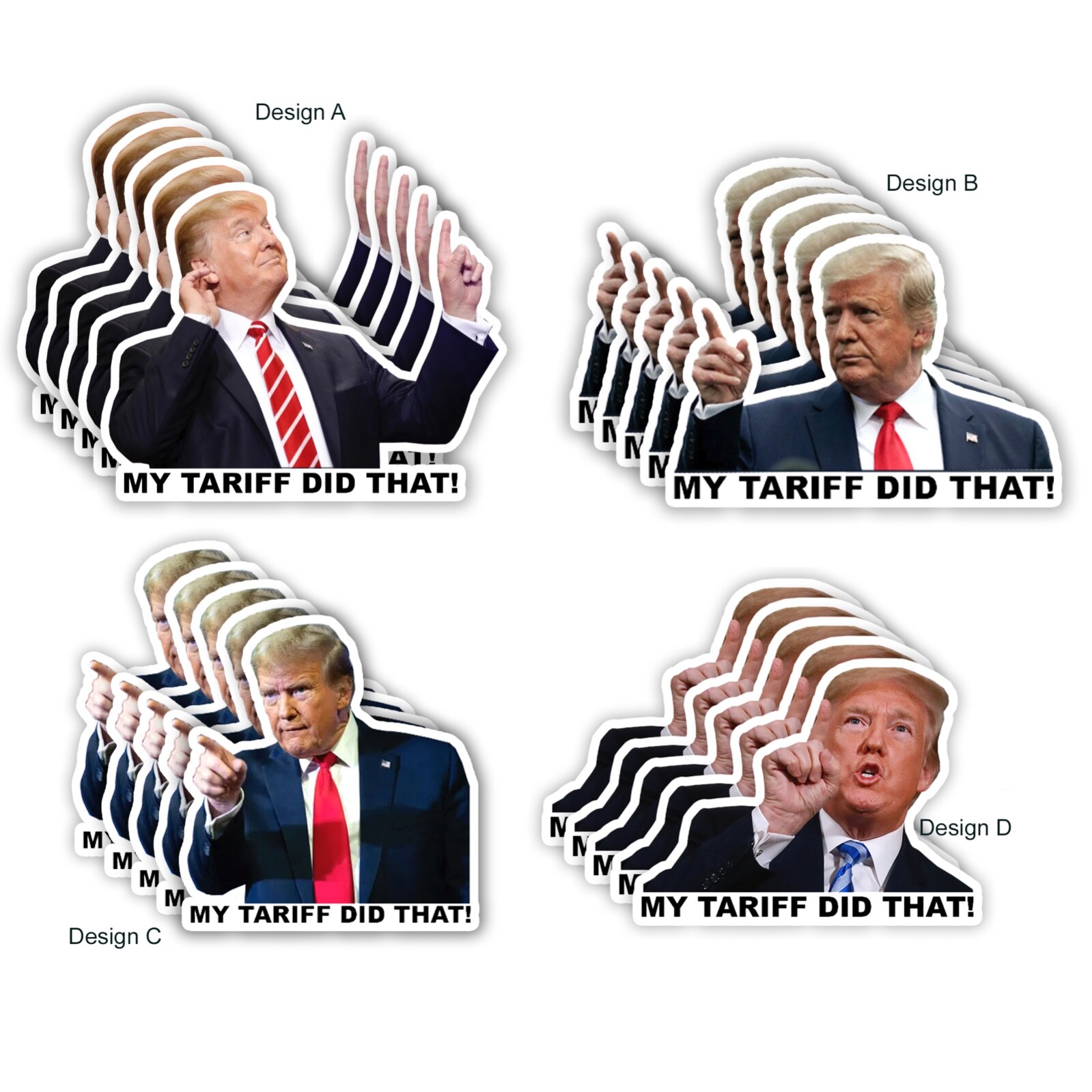 My Tariff Did That Sticker I Donald Trump Meme Outdoor Waterproof Decal Stickers