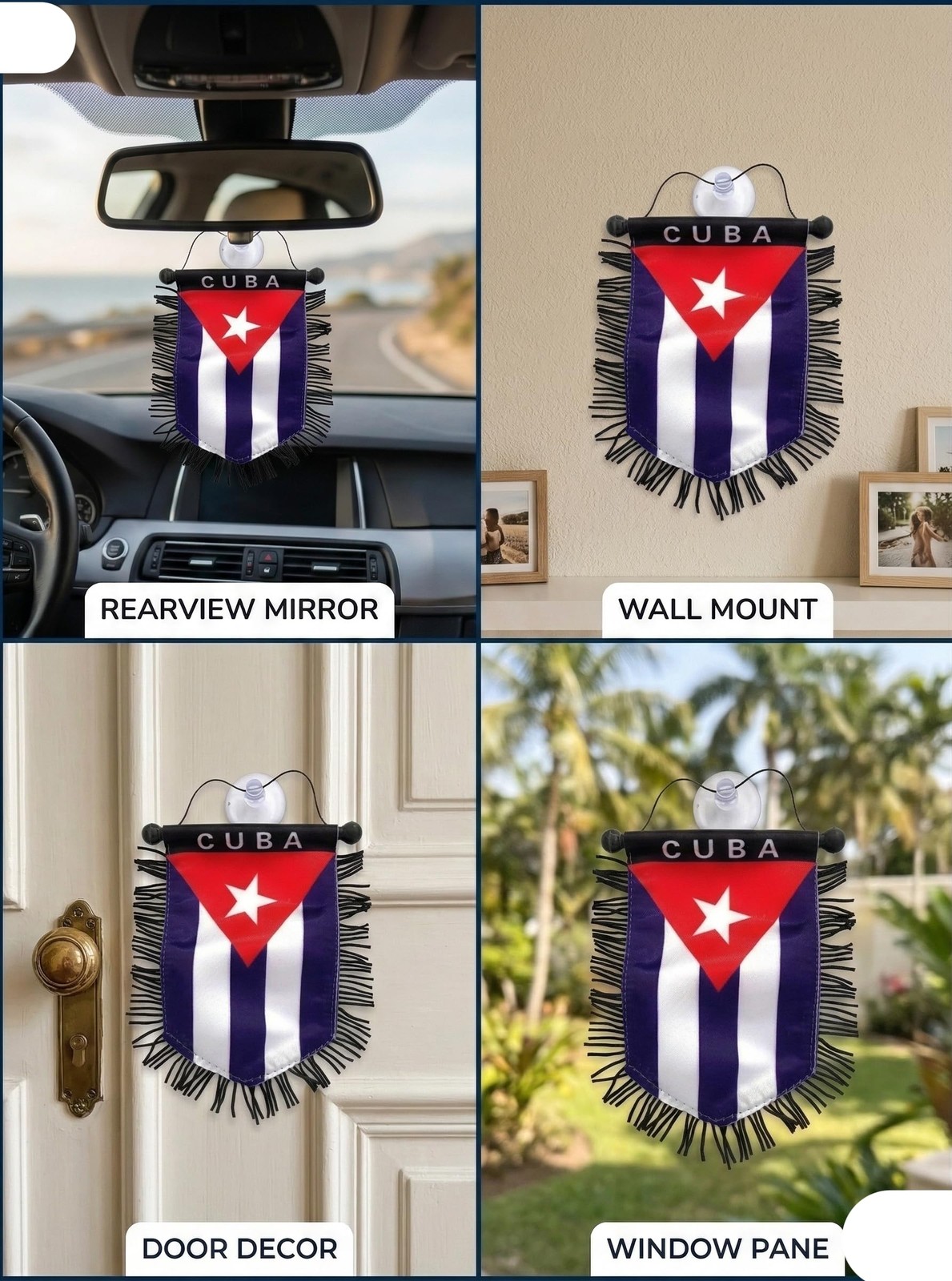Cuban flag for cars home Cuba car flag bandera cubana Cubano Cars flags Hanin…