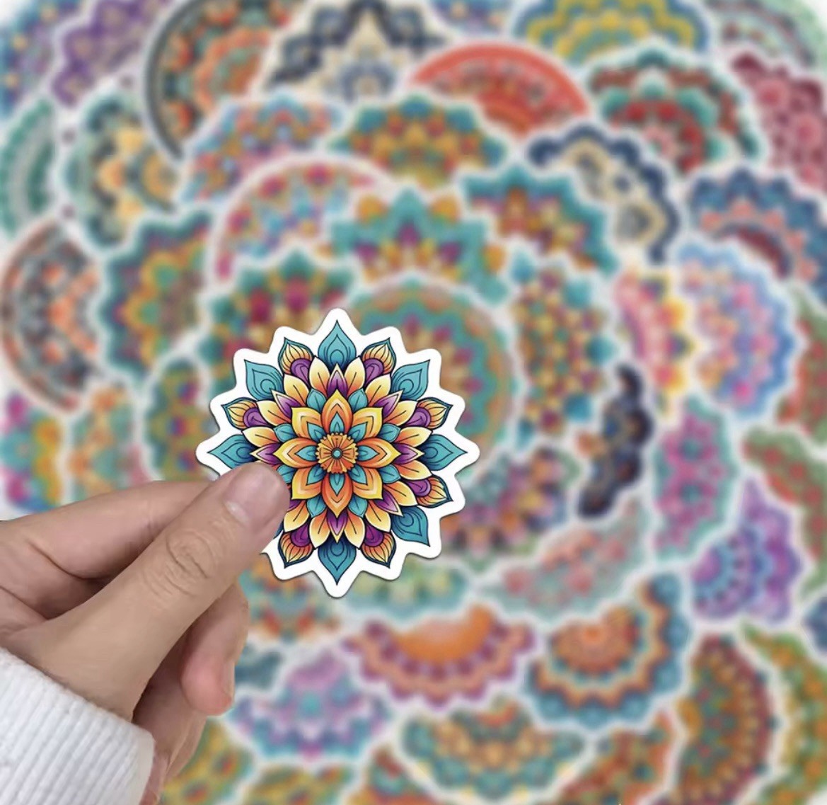 Mandala Style Stickers 50pc Colorful Mandala Pattern Mix Stickers FREE SHIPPING