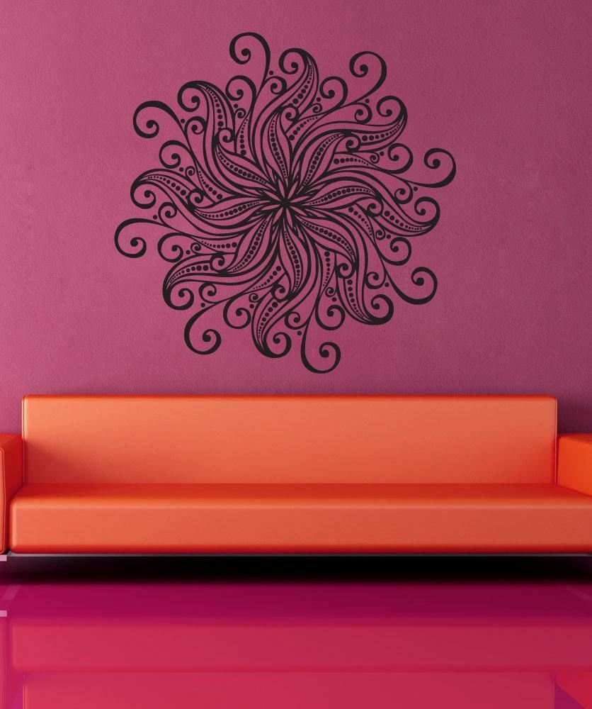 Mandala Wall Decal Headboard Bedroom Boho Decor Yoga Studio Decal. #1567