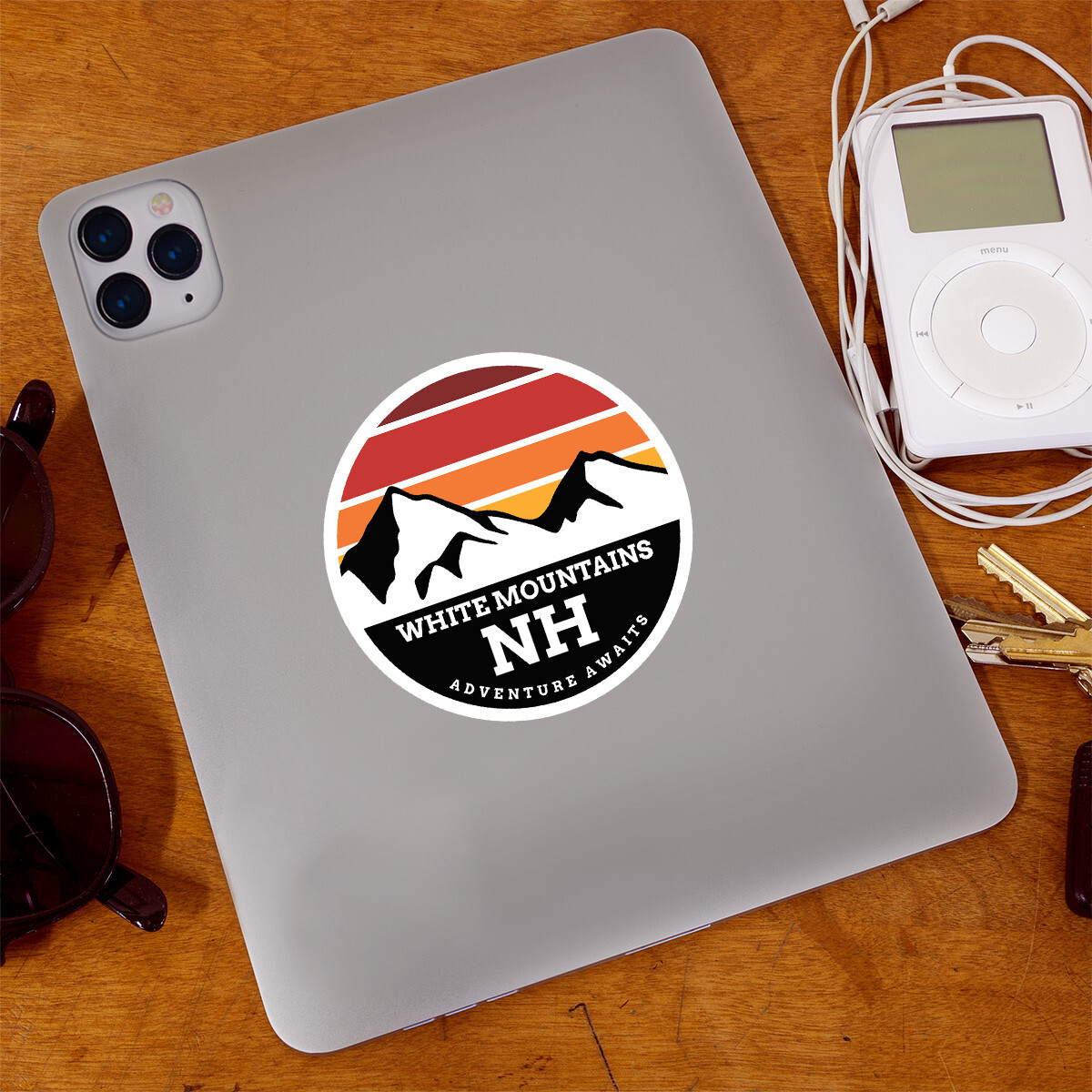 Vinyl Sticker; New Hampshire White Mountains Die Cut Vinyl Sticker