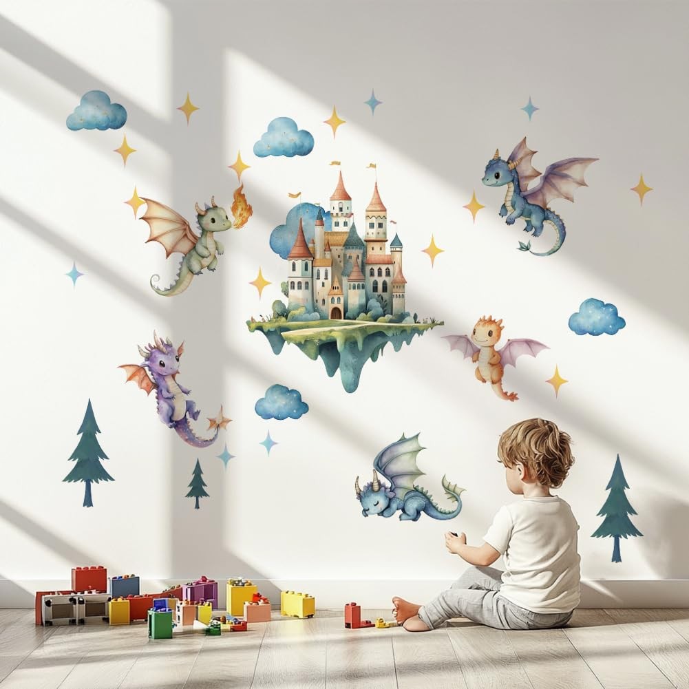 SUPERDANT Dragon Castle Wall Decal
