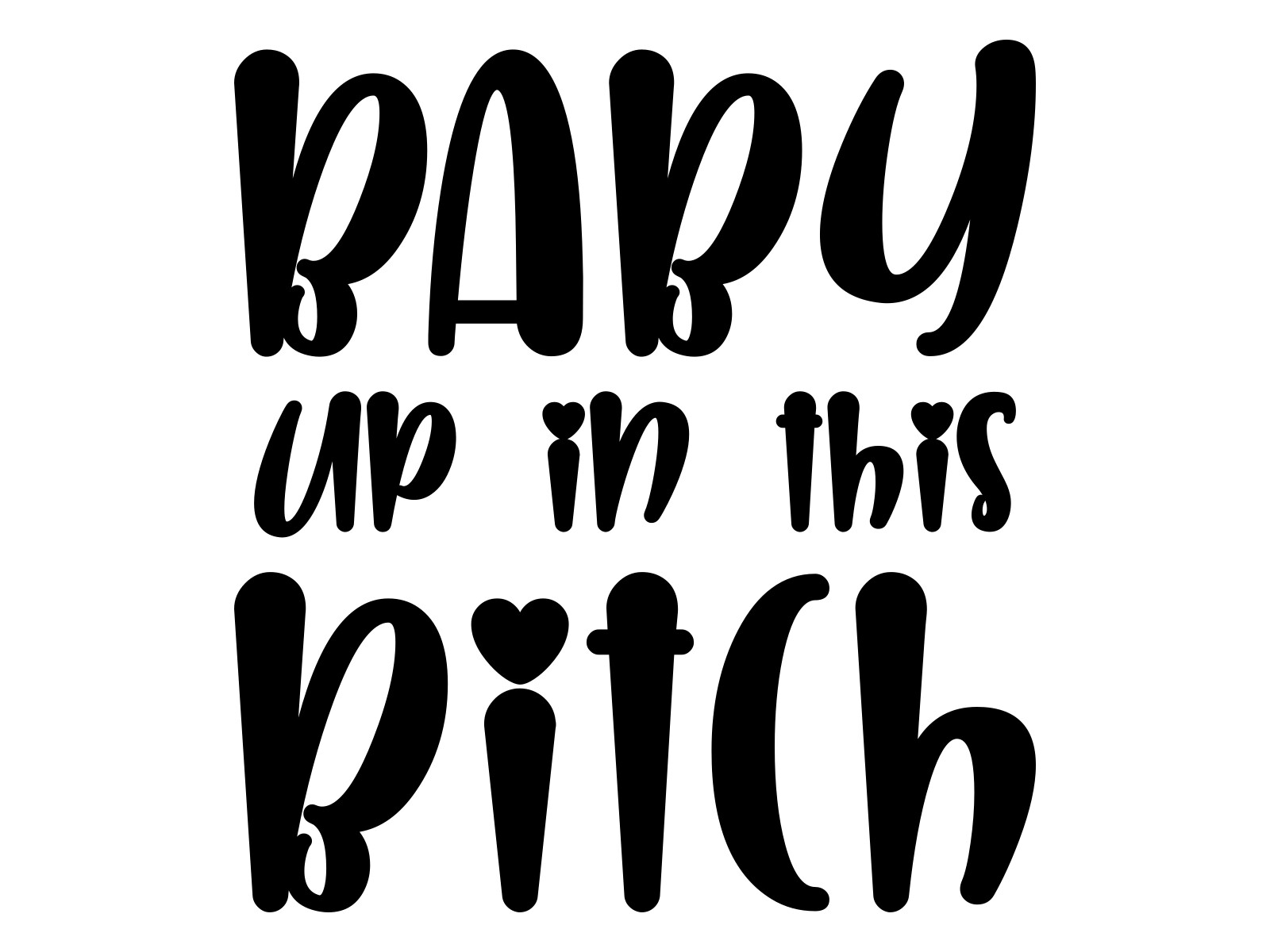 EMPIRE DESIGN Baby Up in This Bitch Heart Cute Car Sticker Vinyl Decal