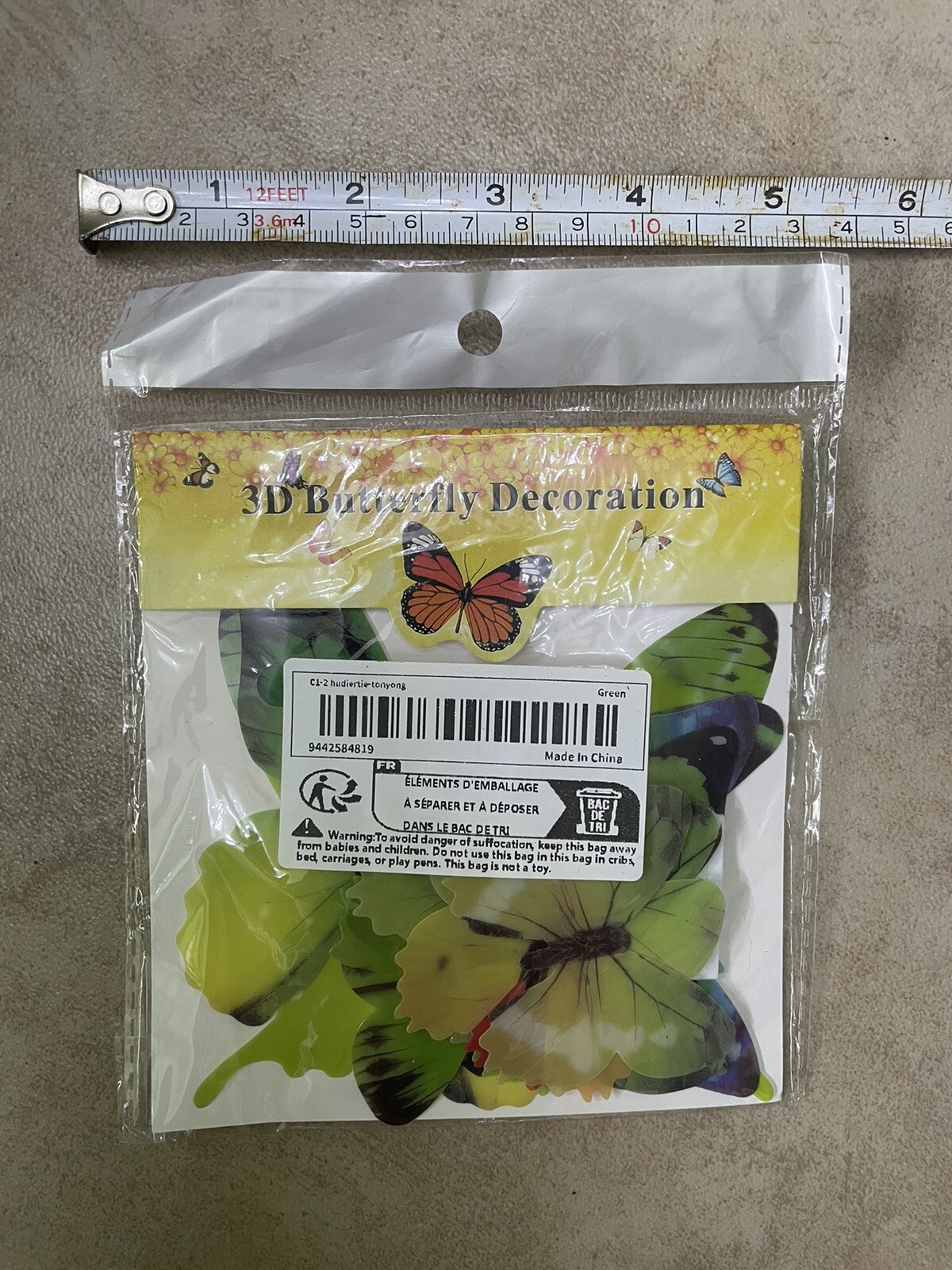 12 PCS 3D Butterfly Wall Stickers Decor Art Decorations,Butterfly Wall