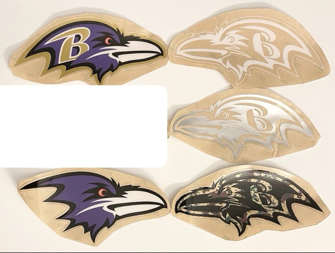 Raven Full-Size 3M 20 Mil Football Helmet Decals