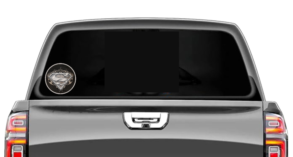 Superman (Pewter Logo) 4" Vinyl Decal Handmade Vehicle Cooler Laptop Decor 26