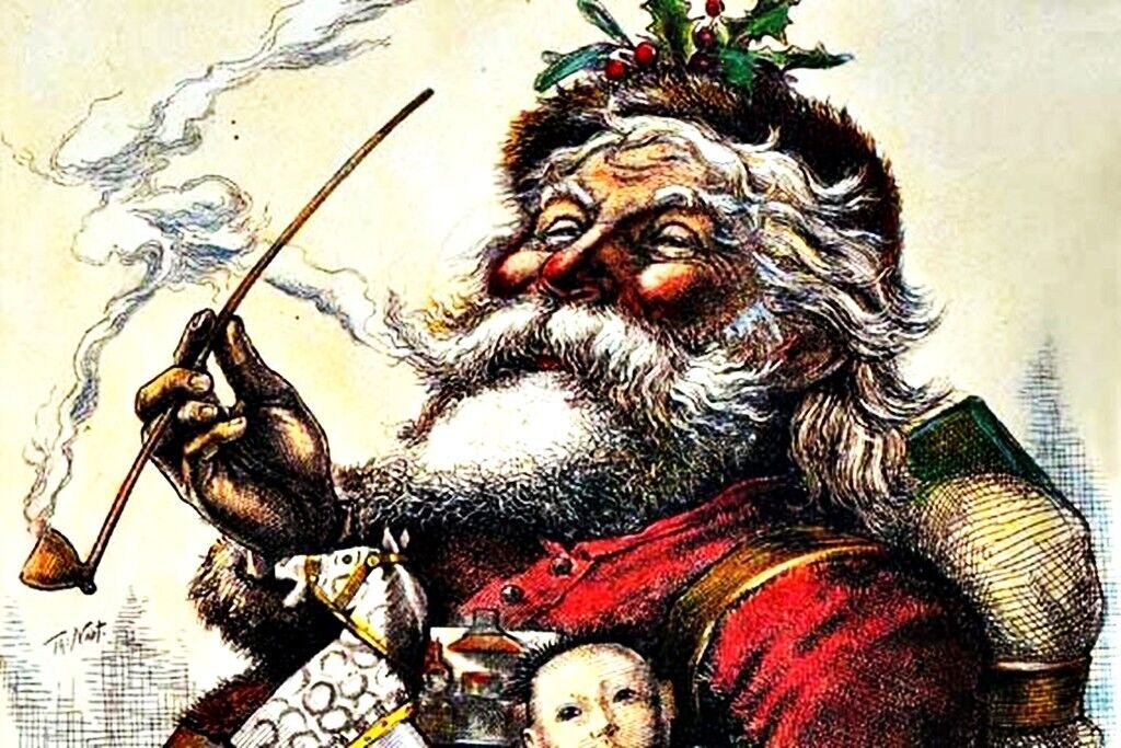 Santa's Portrait Sticker Decal