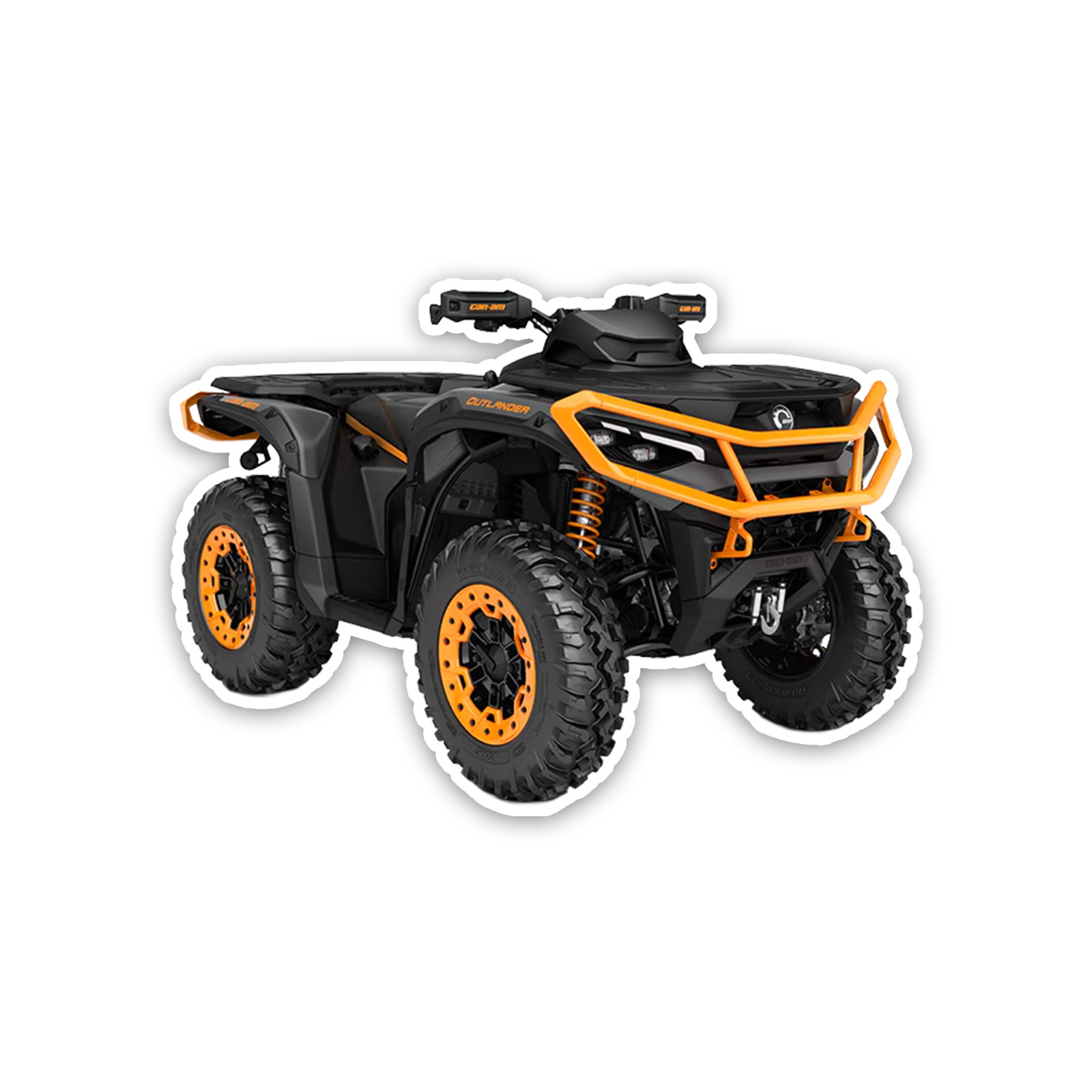ATV 4-Wheeler Decal 4 inch Vinyl Waterproof Sticker Outdoors Camping Quad