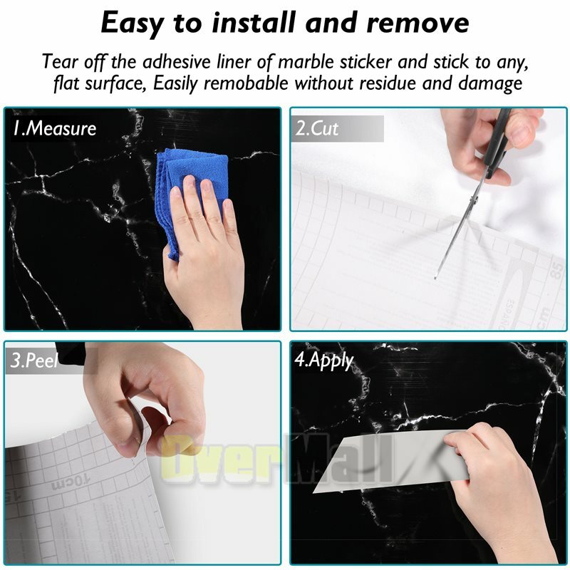 Rollo De Papel Mármol Tapiz Decorativo AutoAdhesivo Marble Contact Paper Granite