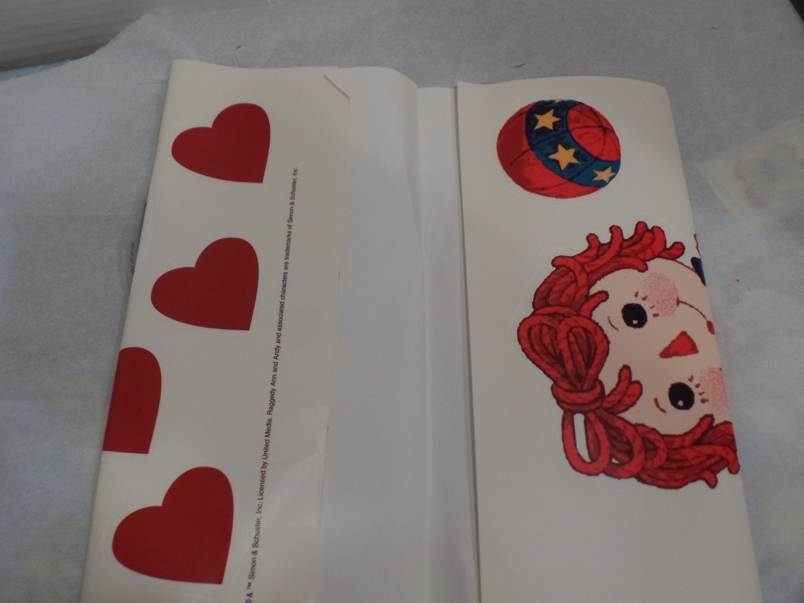 Raggedy Ann & Andy Nursery Wall Stickers Decals Decor 3 Sheets Ann Andy Dog