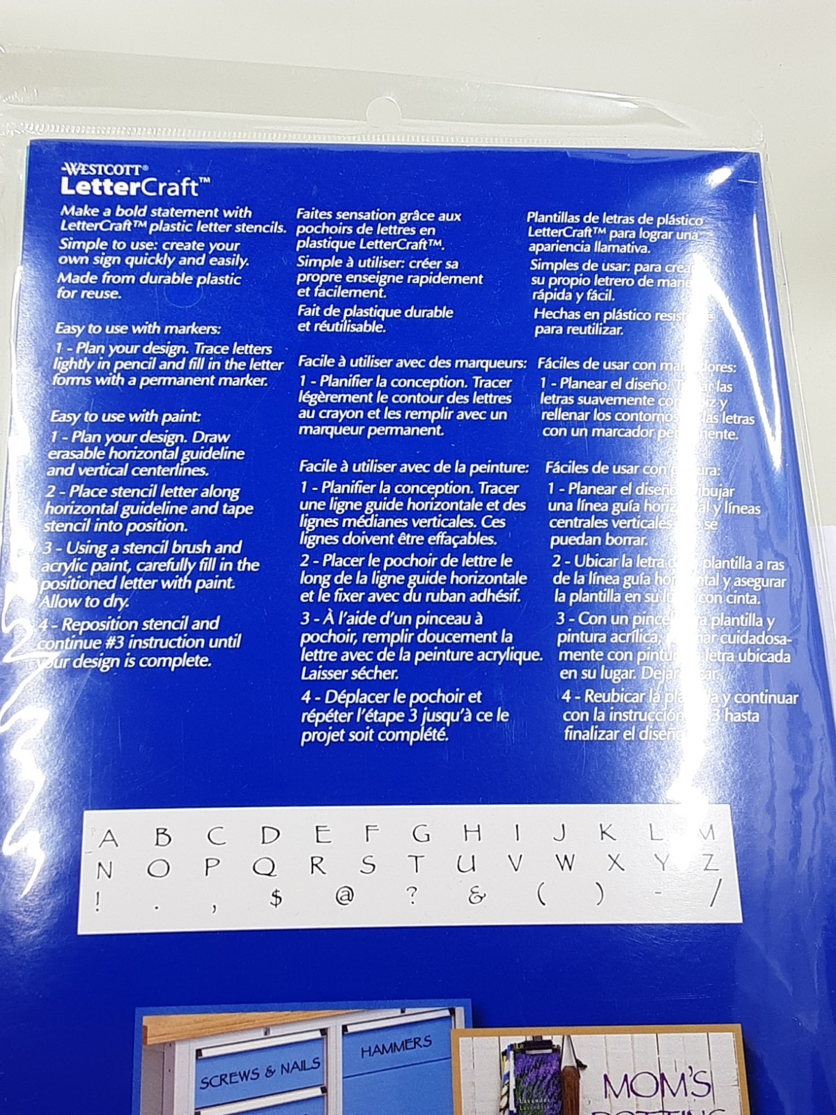 NEW Wescott Letter Craft Sencil Lettering 150MM Capitol Letters And Punctuation