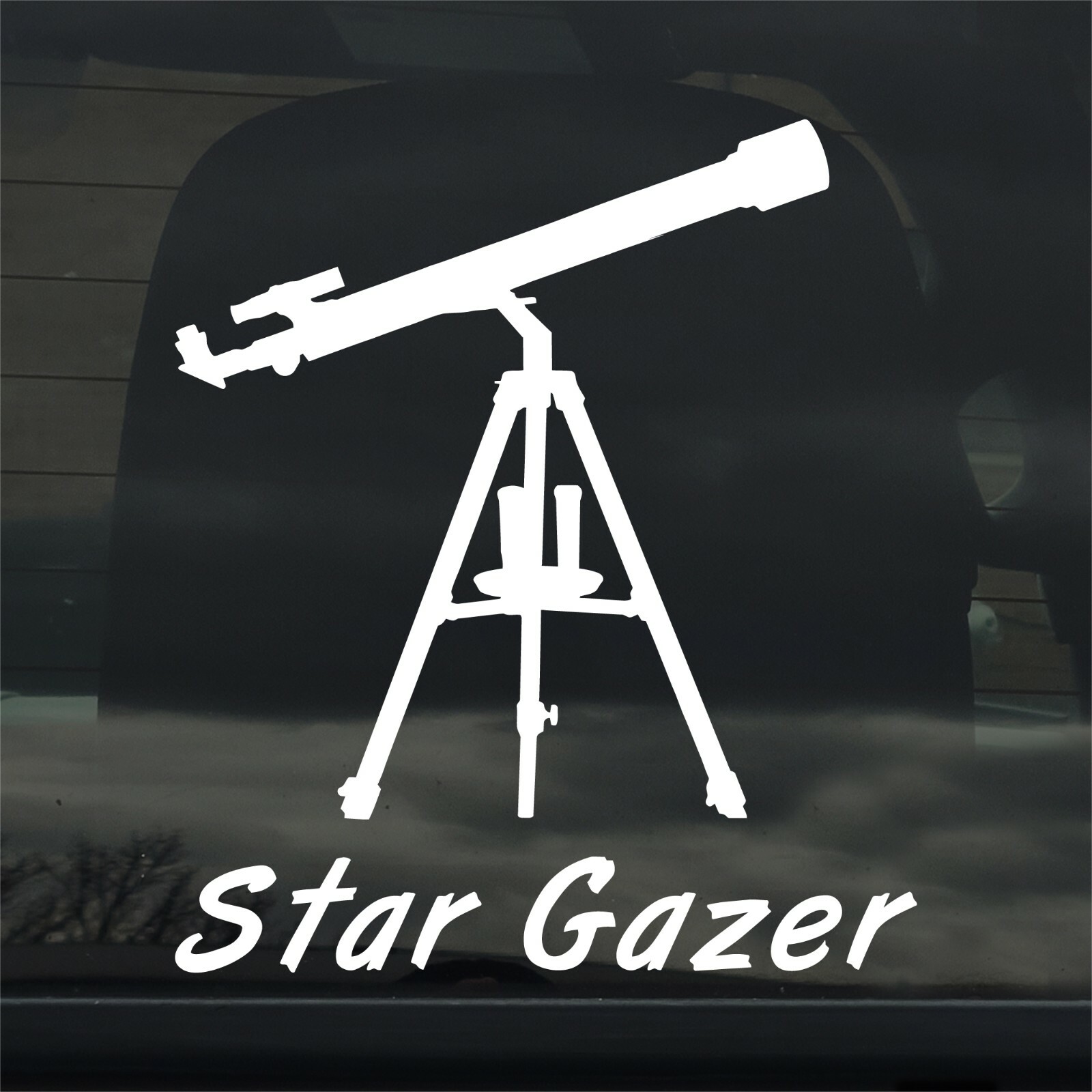 Refractor Telescope – Star Gazer – Custom Vinyl Sticker – Decal