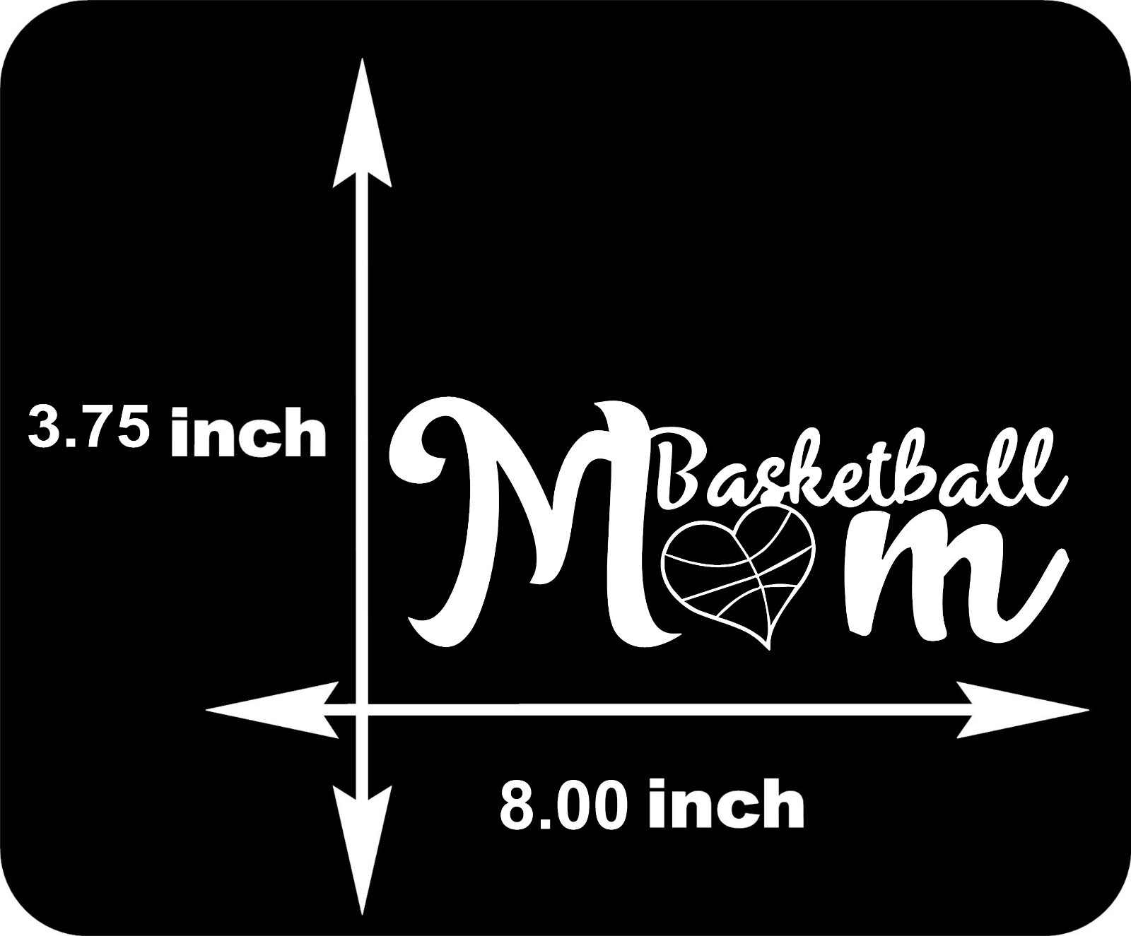 Basketball Mom Decal Sticker Premium Quality TRUCK CAR 8" X 3.75"