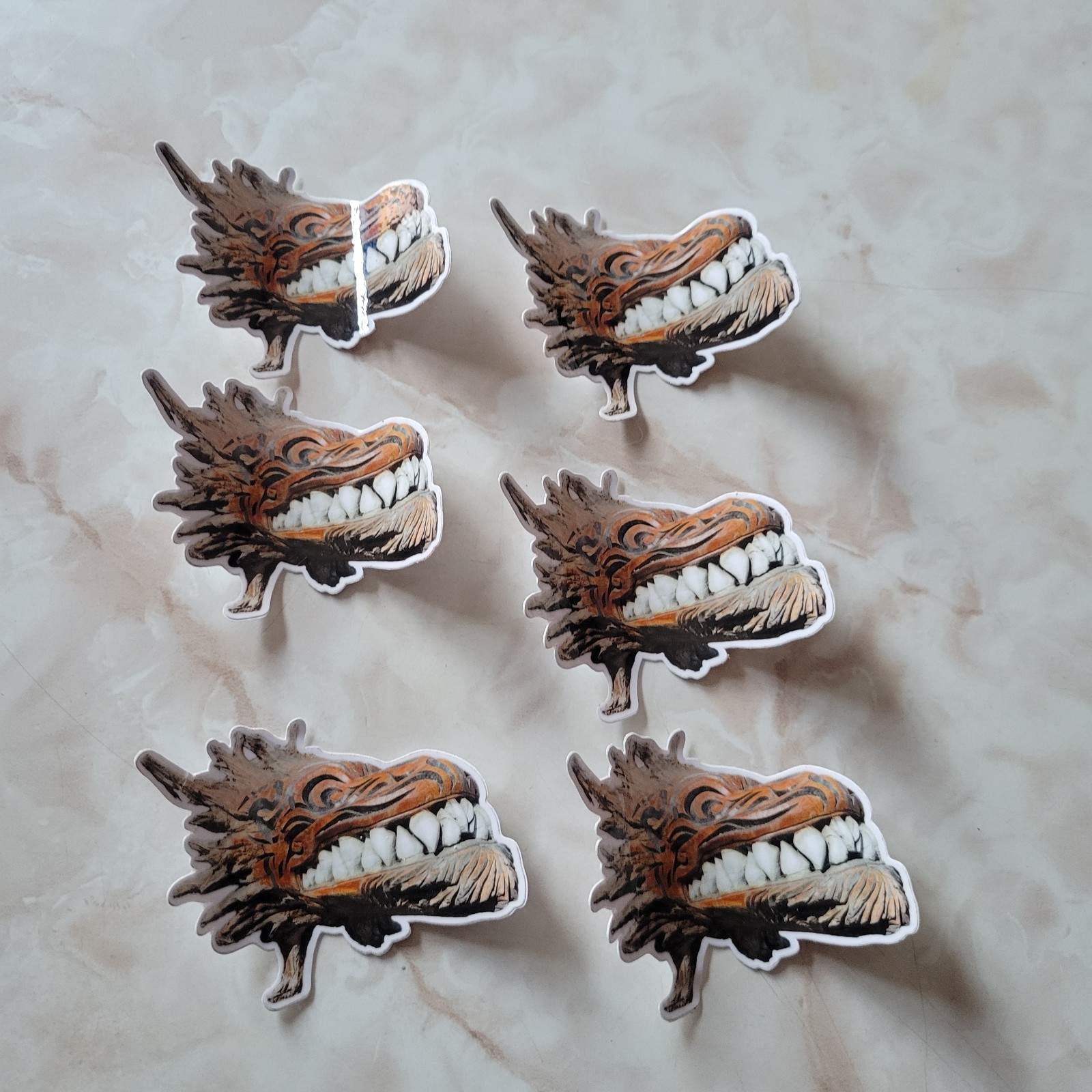 Quetzalcoatl Sticker Mexico Aztec dragon calcomania decal 3"by 2.5" Lot 6pcs