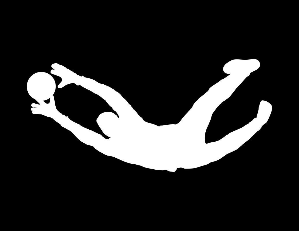 CMI ND127W Soccer Goalie Making Diving Save Decal Sticker | 5.5-Inches by