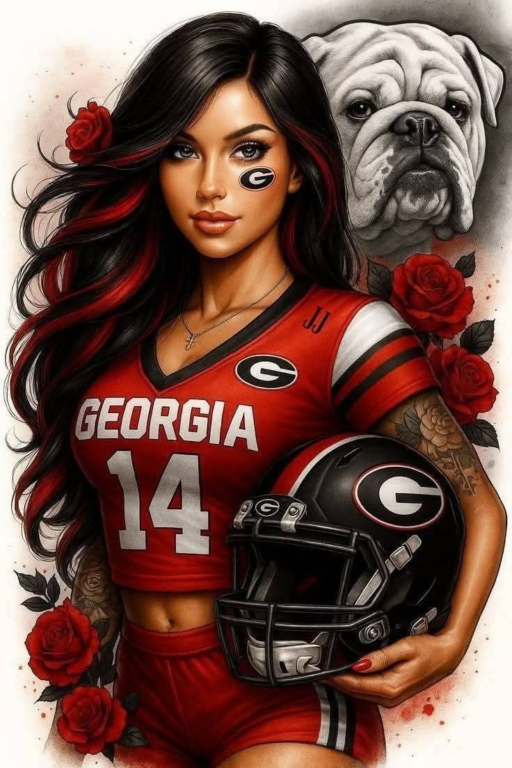Georgia Football Gril Sticker Decal Logo laptop vinyl decal