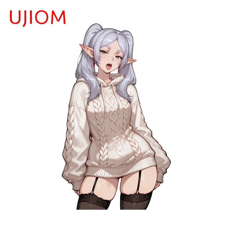 UJIOM Alluring Frieren in Sweater Wall Stickers Popular Anime Waifu Fashionable