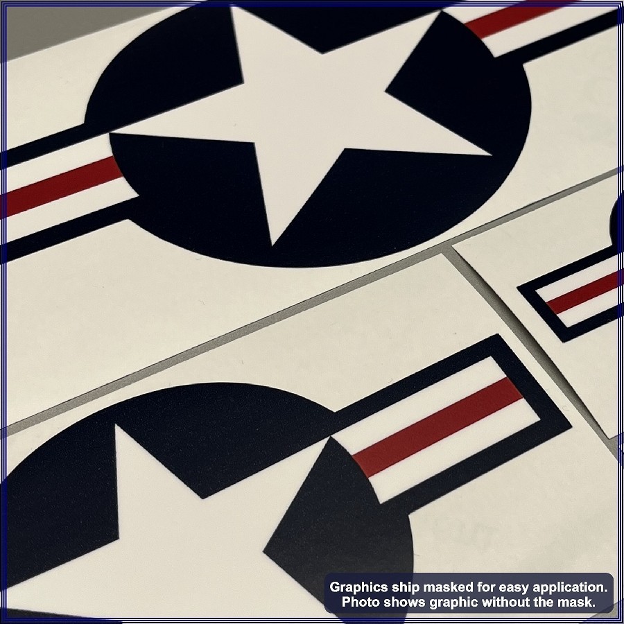US Air Force Roundel Laminated and Masked Stickers Choose from 4 Sizes