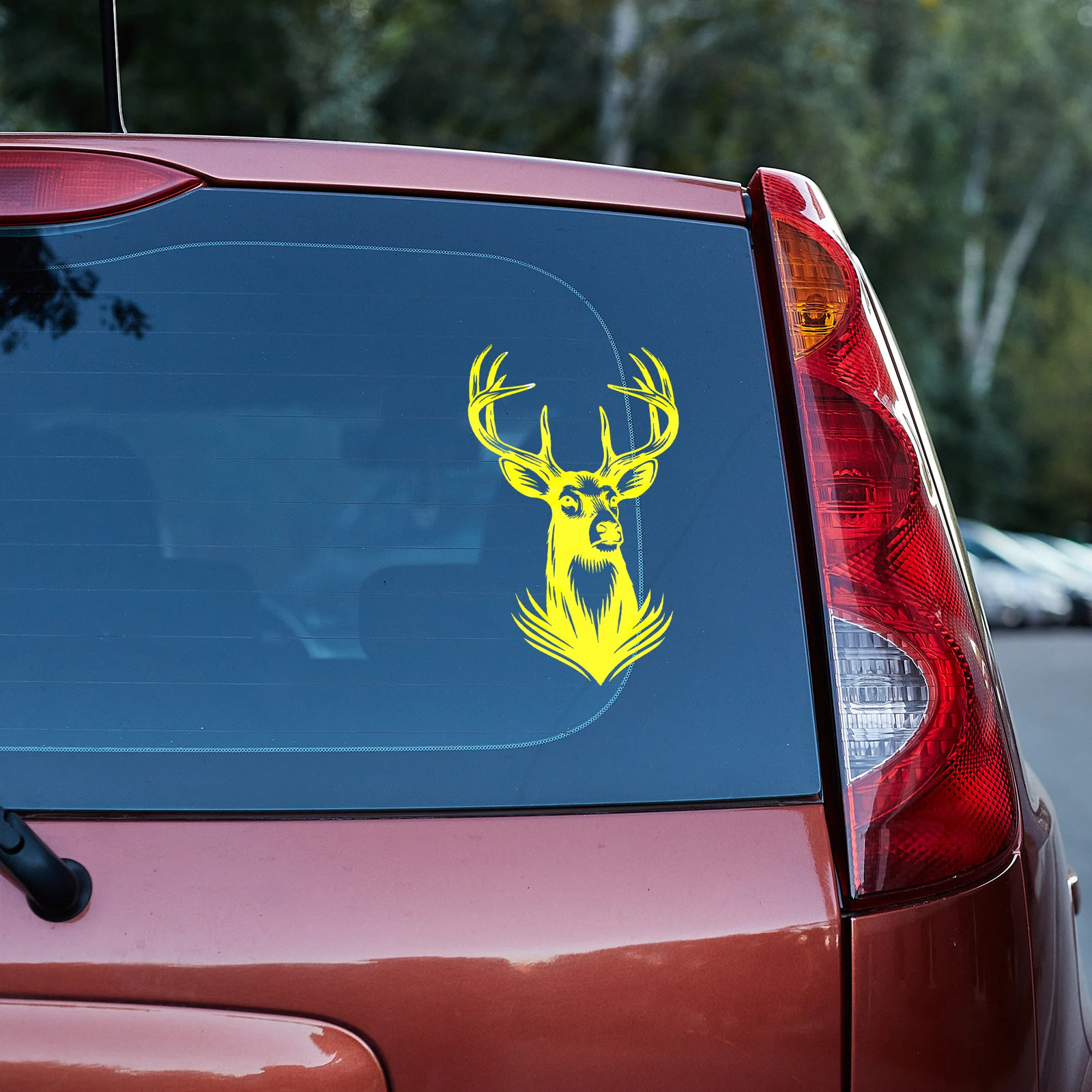deer decal for car, vinyl decal truck hunting whitetail bumper window door