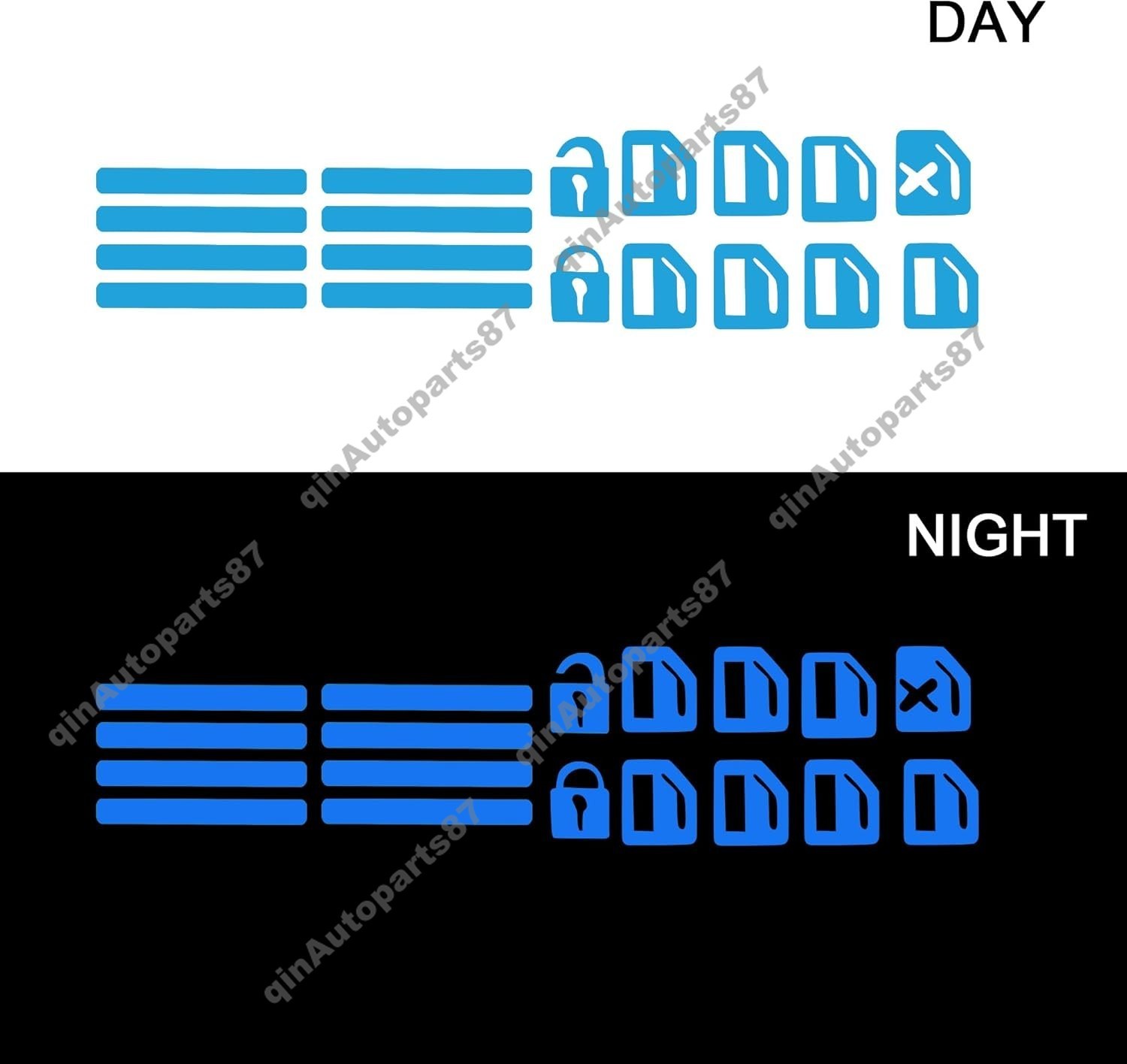 Car Sticker Car Door Window Switch Luminous Sticker Night Safety Accessories