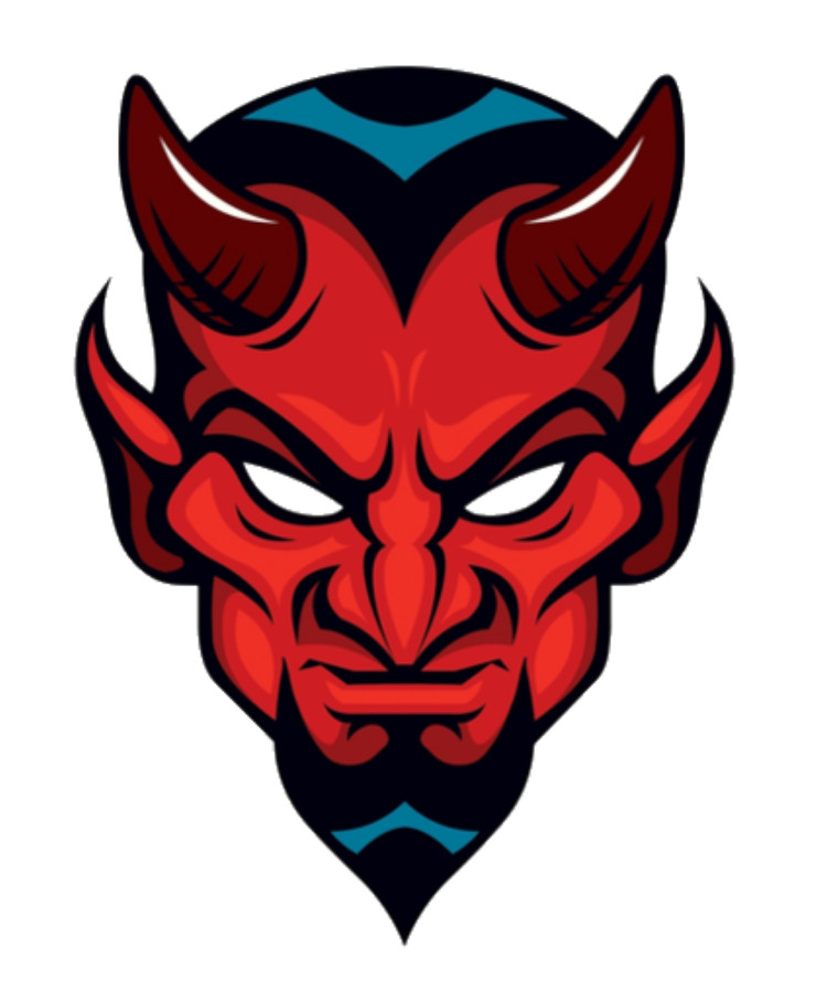 Devil Face sticker weatherproof bumper vinyl decal