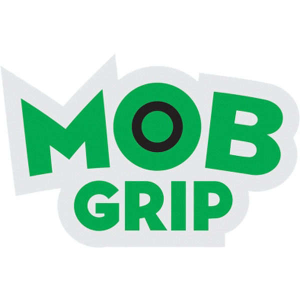 MOB Logo Sticker White Green 1.75 inch