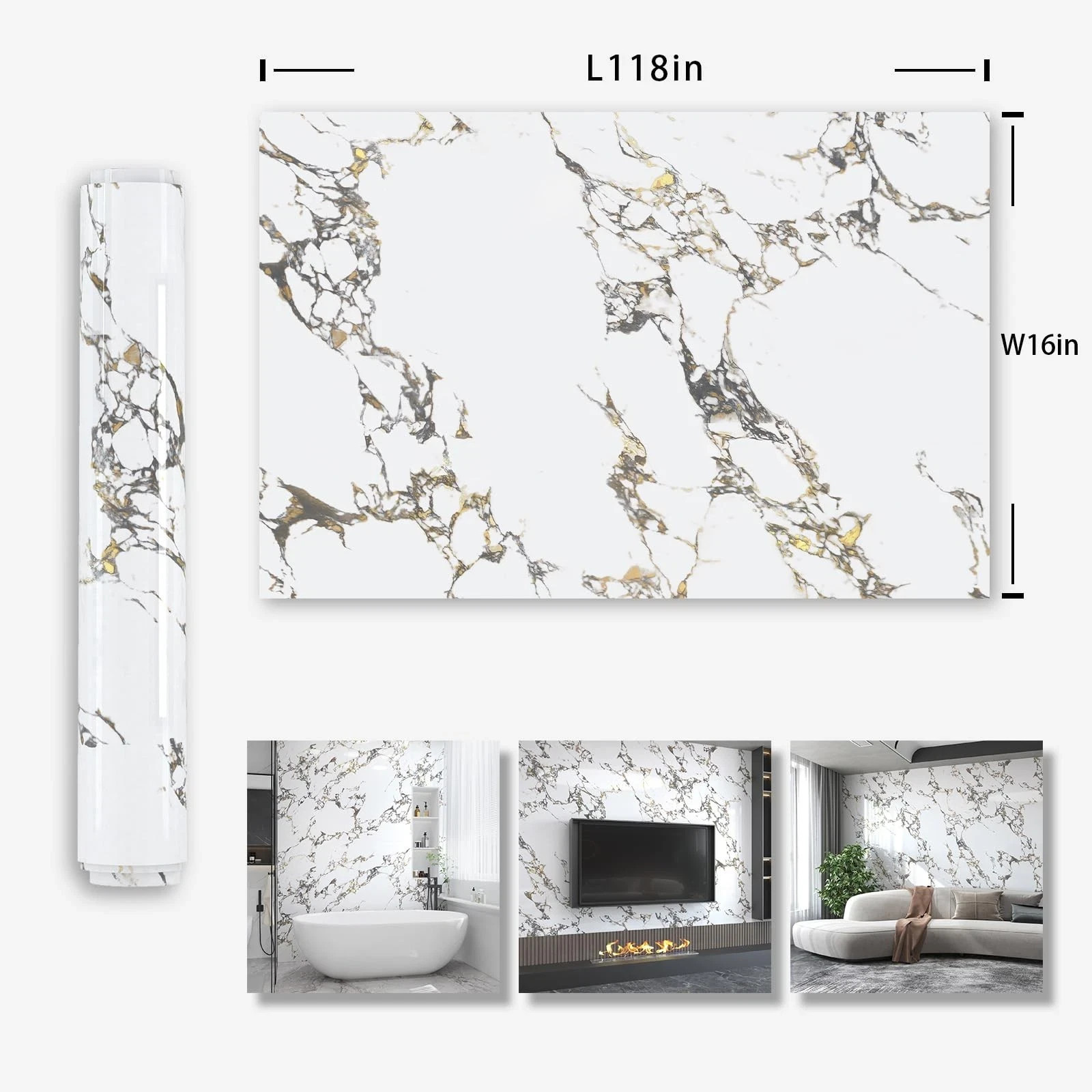 Marble self adhesive Contact Paper kitchen Granite Countertops peel and stick