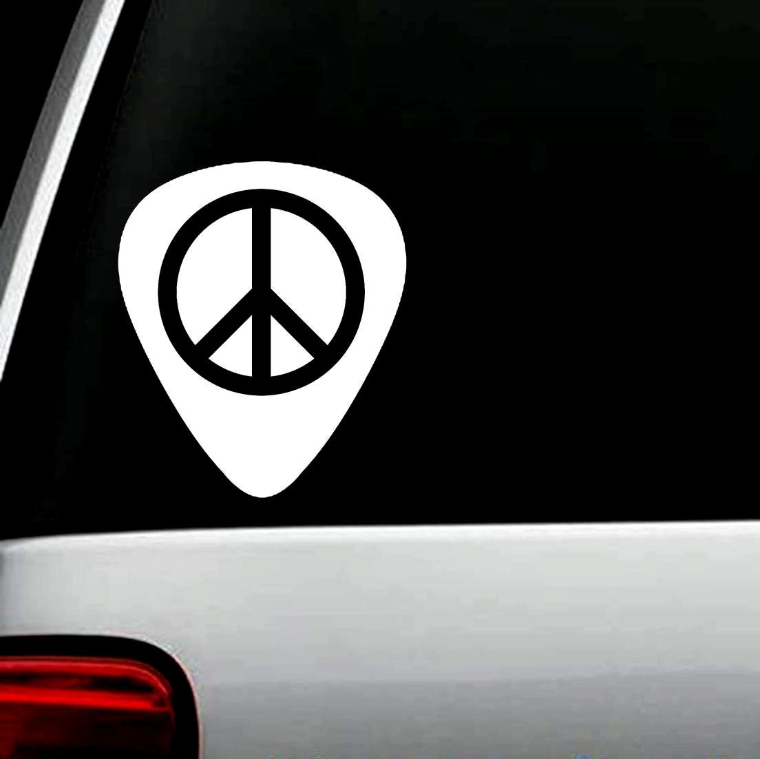 G1062 Guitar Pick Peace Symbol Decal Sticker Acoustic Electric Bluegrass Folk