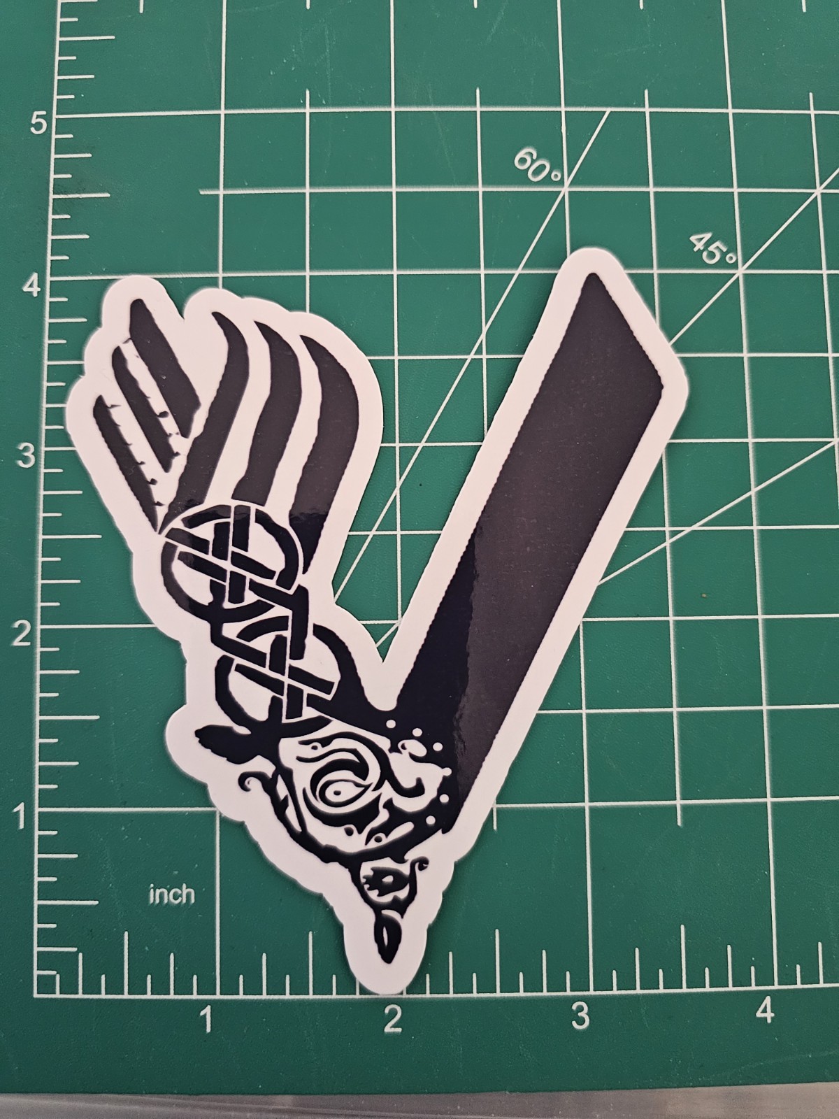 Viking Black And White Symbol Sticker