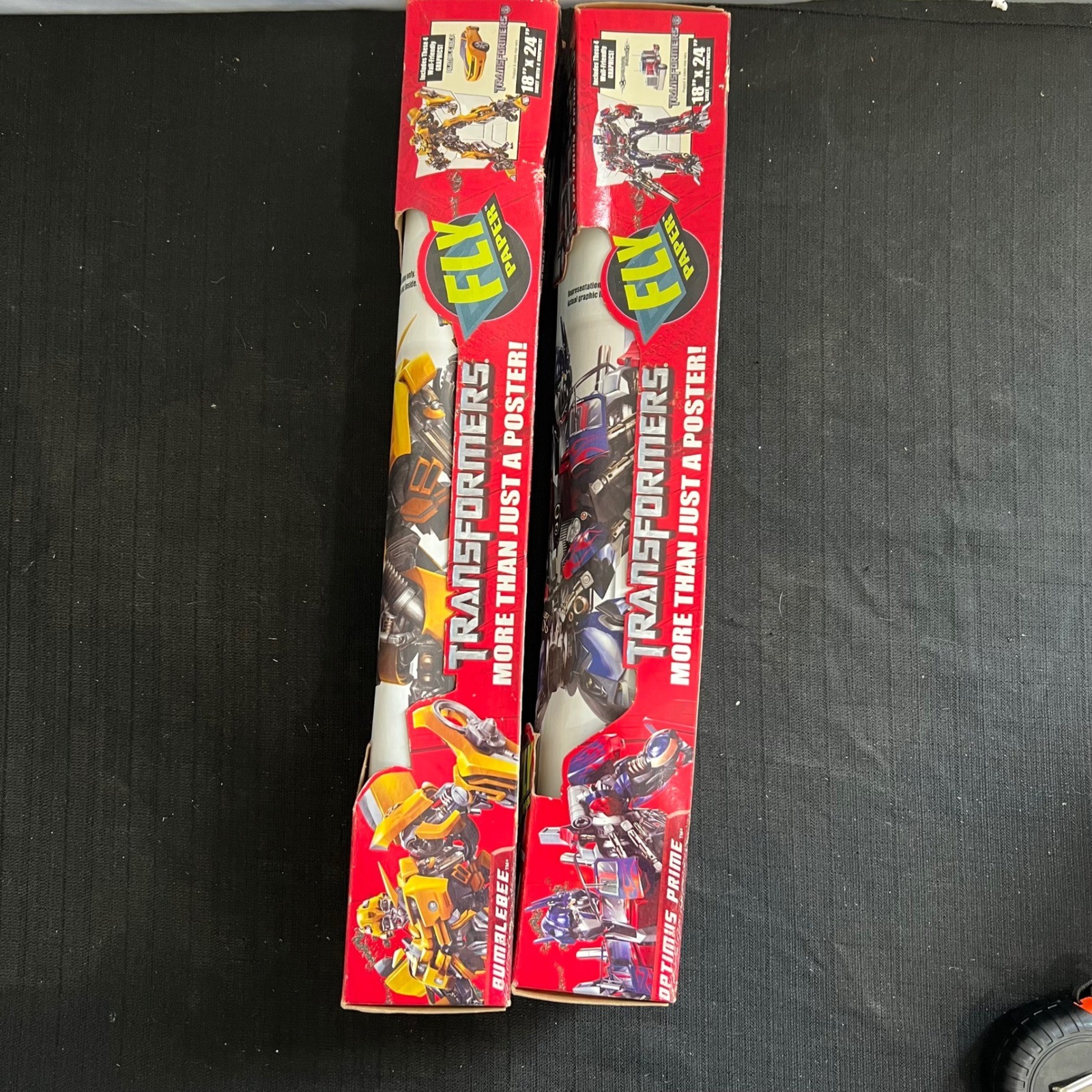 Transformers Fly Paper Wall Graphics 2007 Optimus Prime Bumblebee Decals NIB Set
