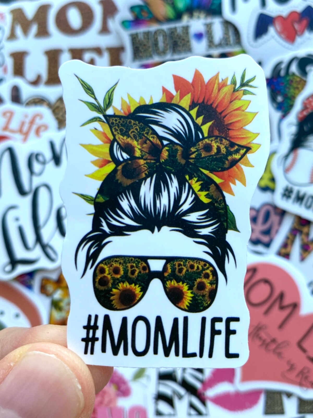 5-50 pcs Mom Life Stickers, Love Mom Vinyl Laptop Phone Decals Stocking Stuffer