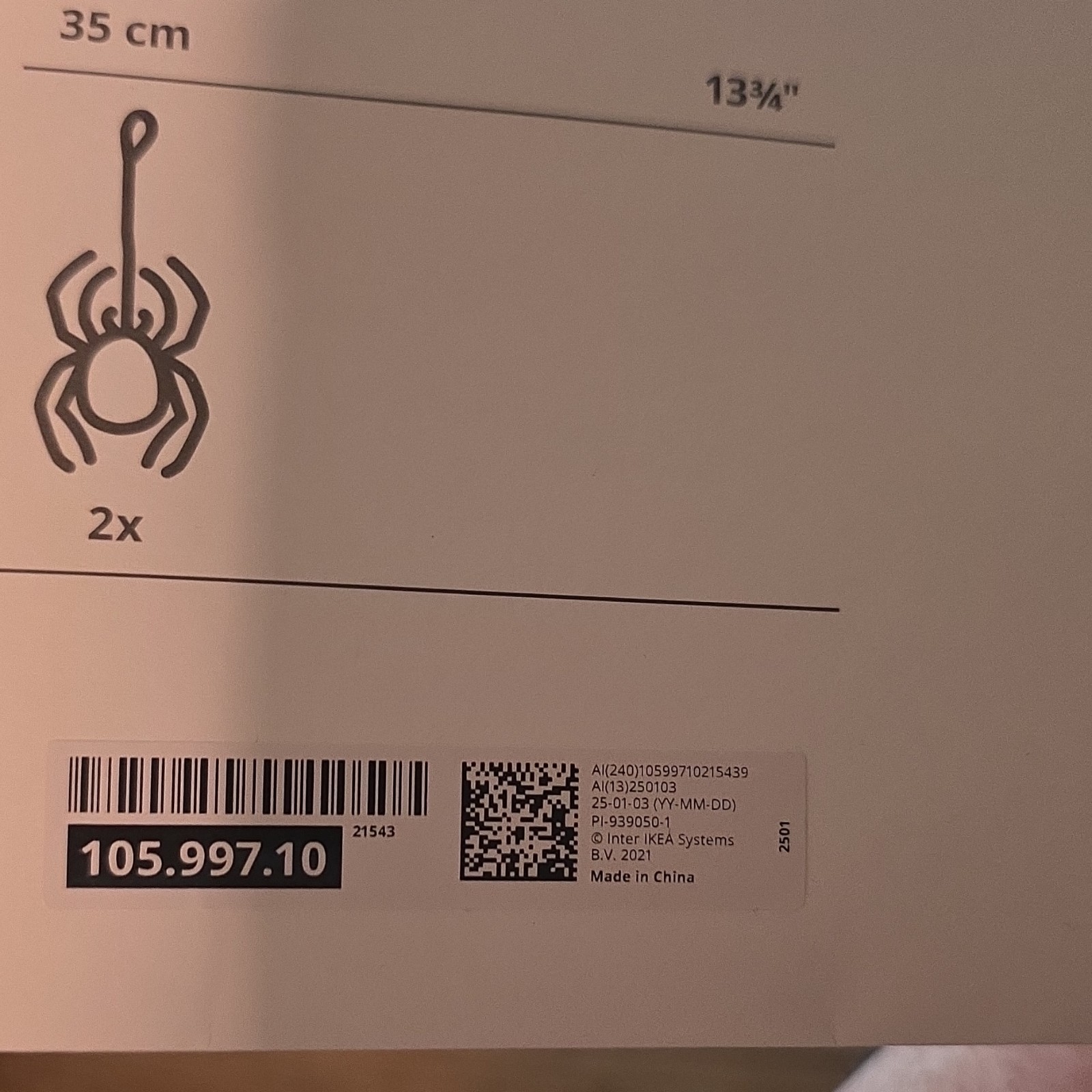 IKEA Kustfyr hanging Spider, 1 pack of 2 105.997.10