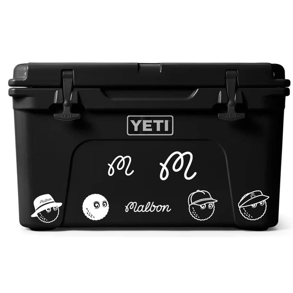 MALBON Golf – 7 Pack Bundle – Waterproof Vinyl Decal Sticker, 6 Year Durability