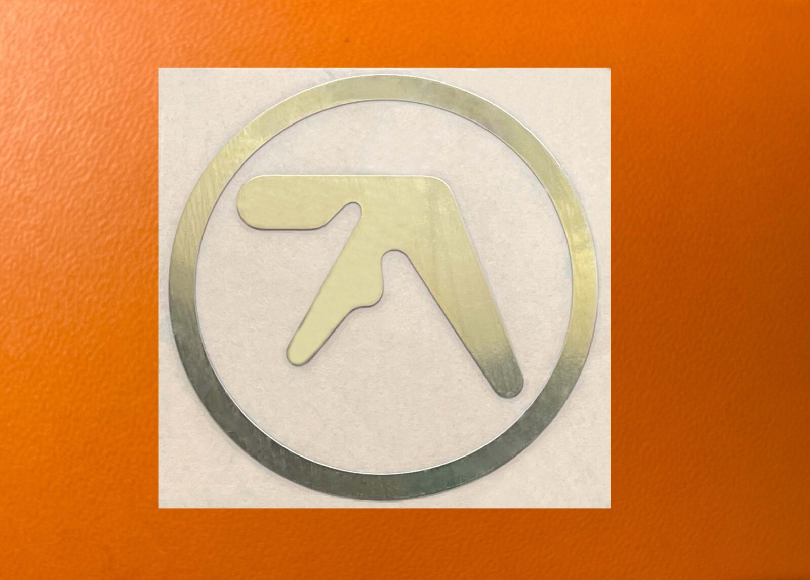 1 pcs Aphex Twin Skylake Golden Color Mirror Sticker Logo Decal Badge 2" x 2"