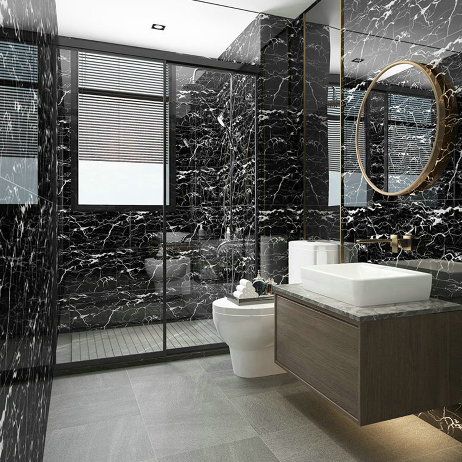 1-50 sheet Kitchen Stick on Tile Stickers Bathroom 3D Self Adhesive Wall Tiles